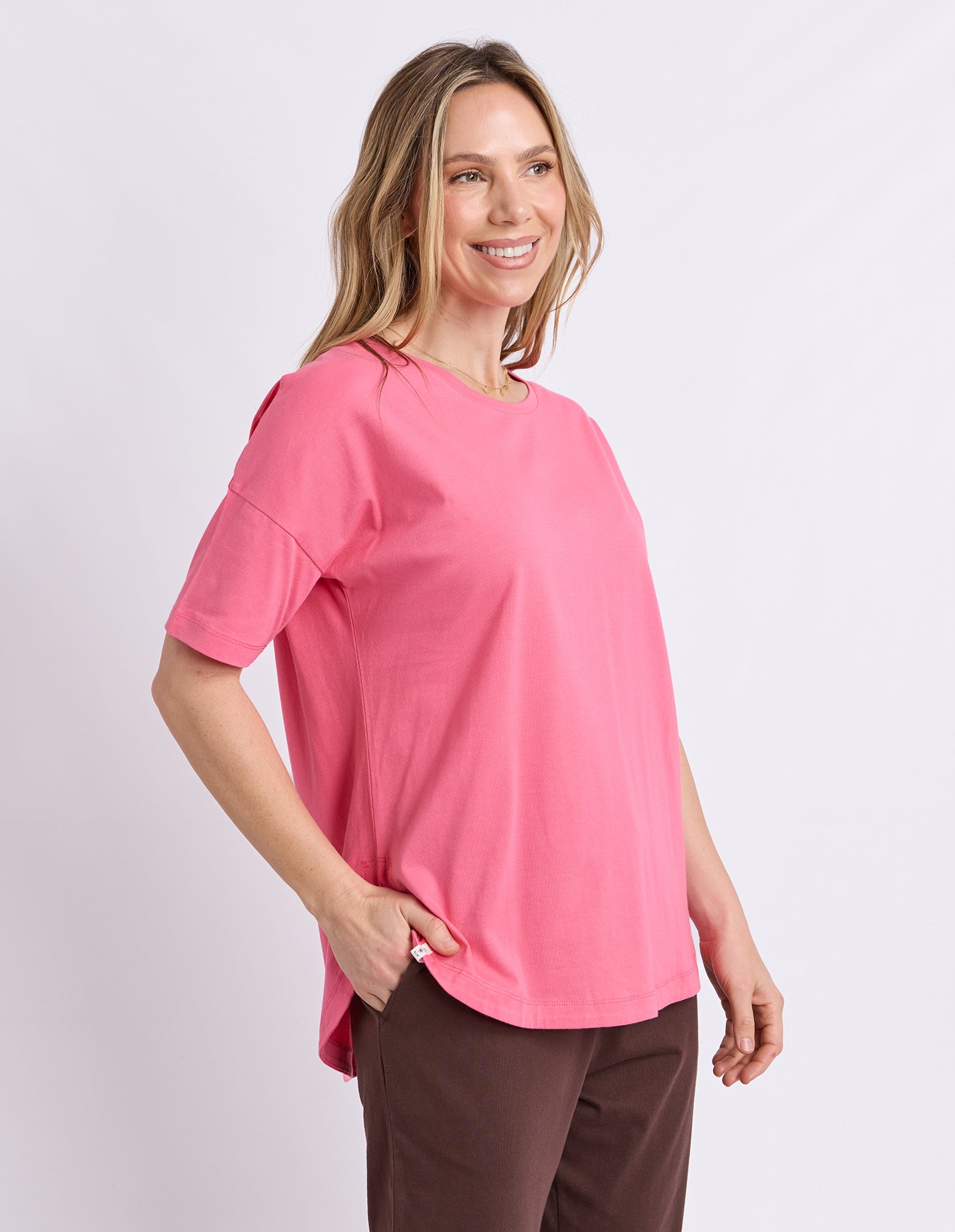 Society Short Sleeve Tee Pink Lemonade