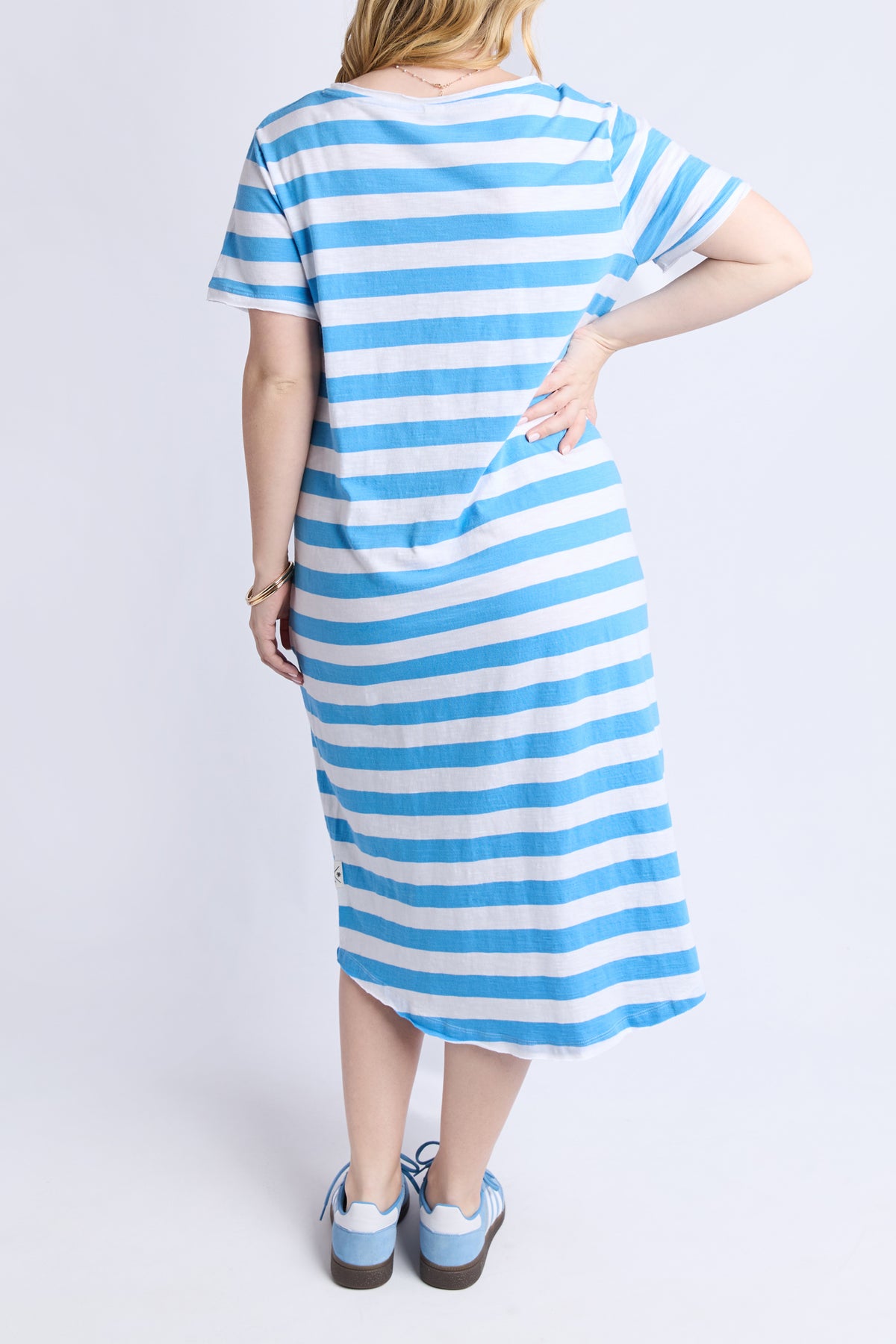 Maeve Midi Dress Blue/White Stripe