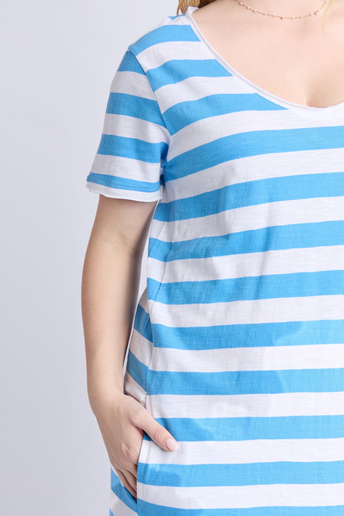 Maeve Midi Dress Blue/White Stripe