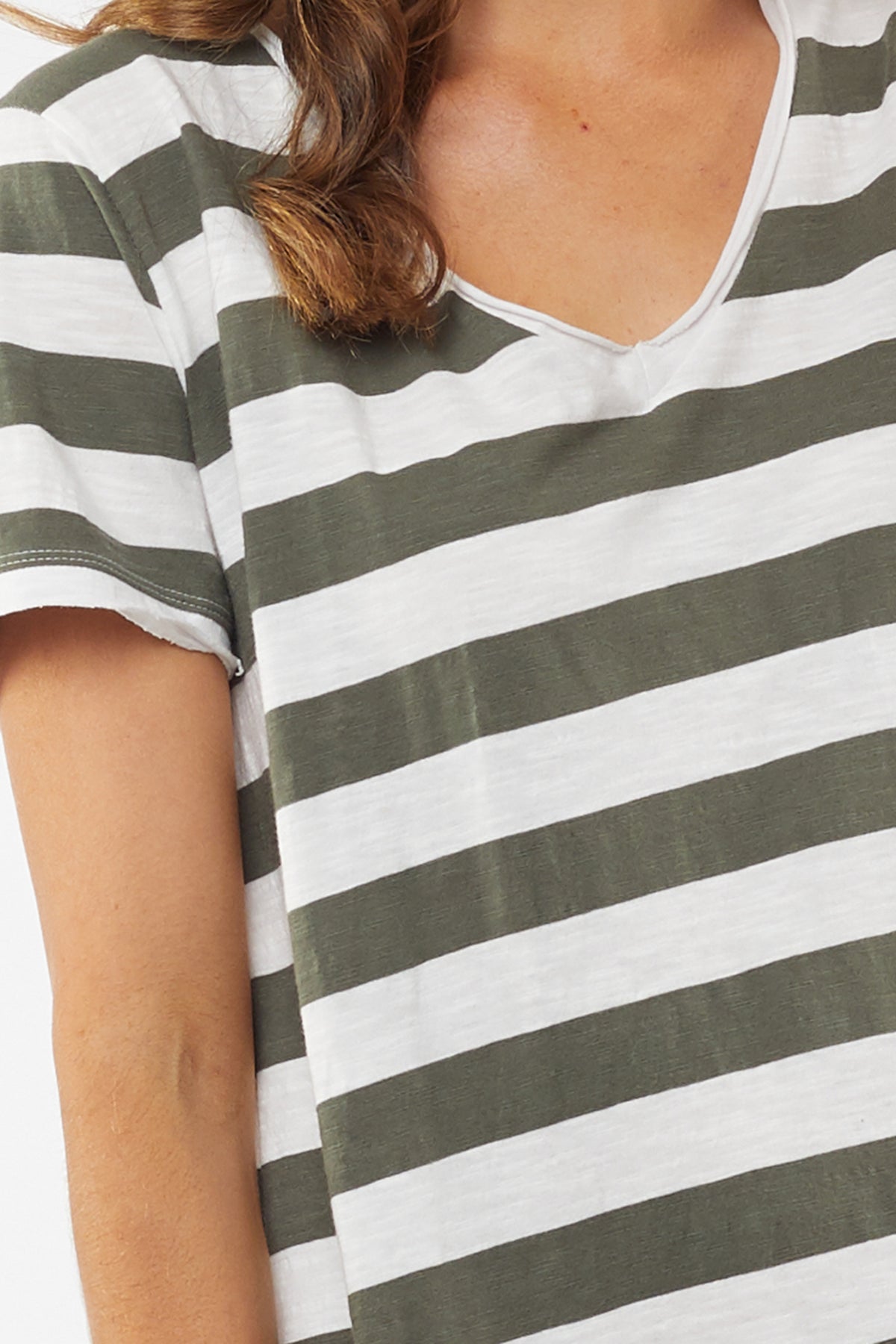 Maeve Midi Dress   Stripe Khaki