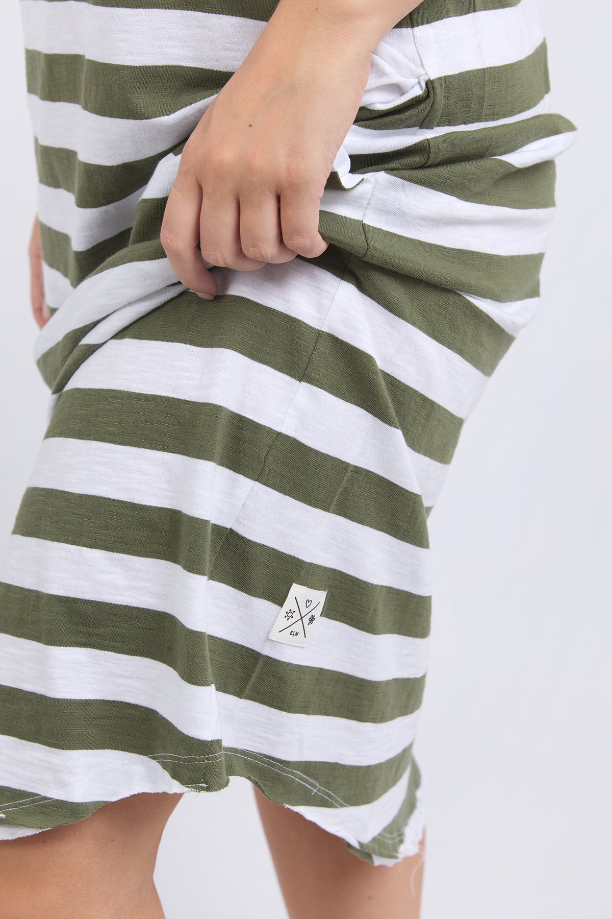 Maeve Midi Dress   Stripe Khaki