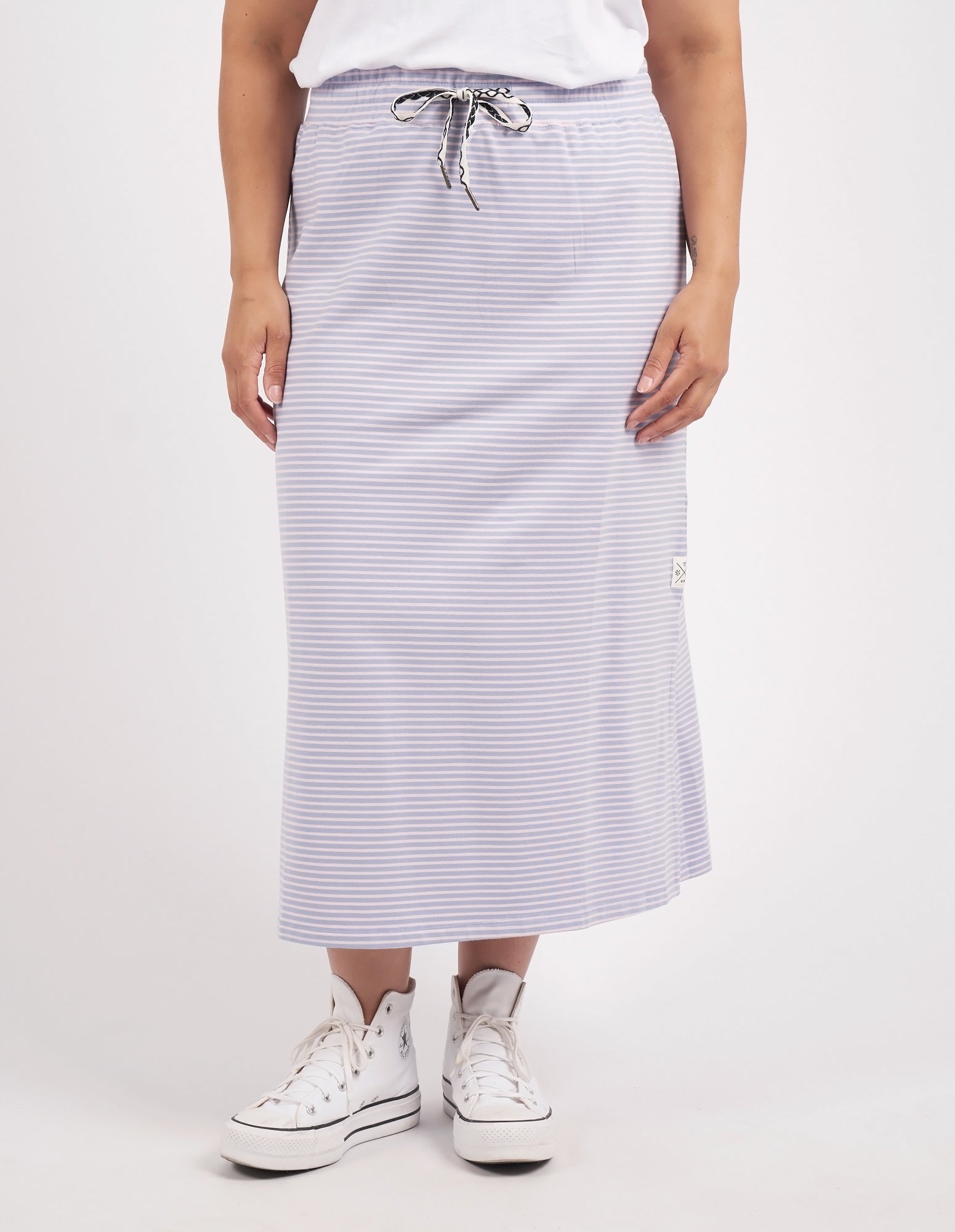 Travel Skirt Hydrangea & Powder Pink Stripe