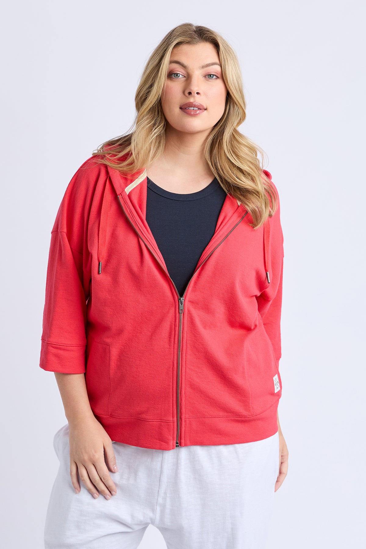 Beachy Zip Hoodie Cayenne