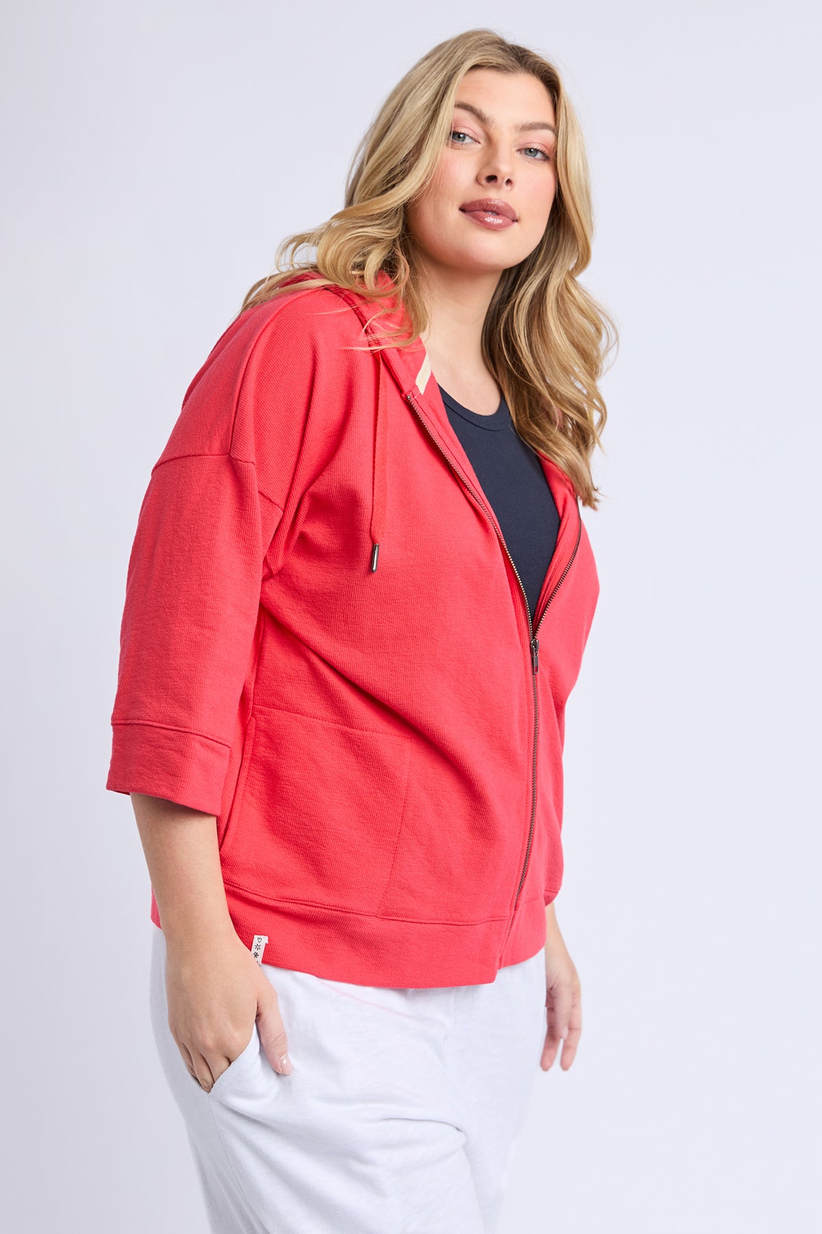 Beachy Zip Hoodie Cayenne