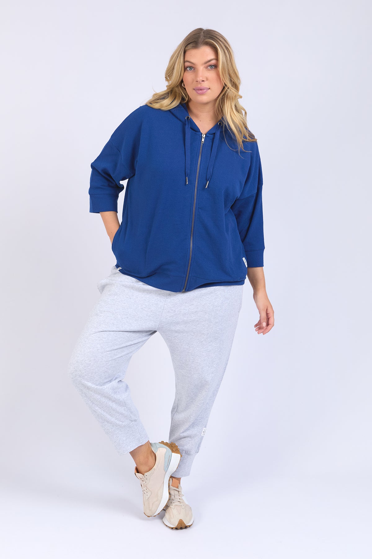 Beachy Zip Hoodie China Blue
