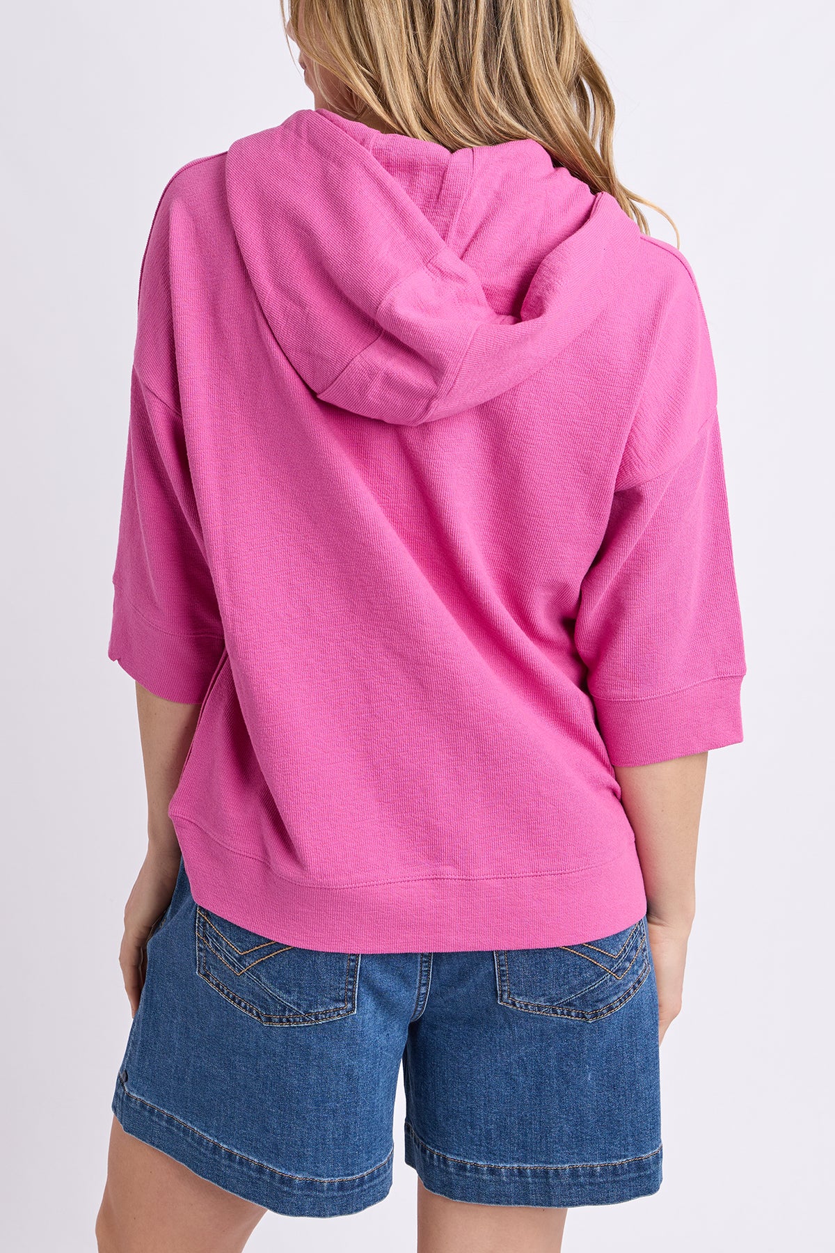 Beachy Zip Hoodie Magenta