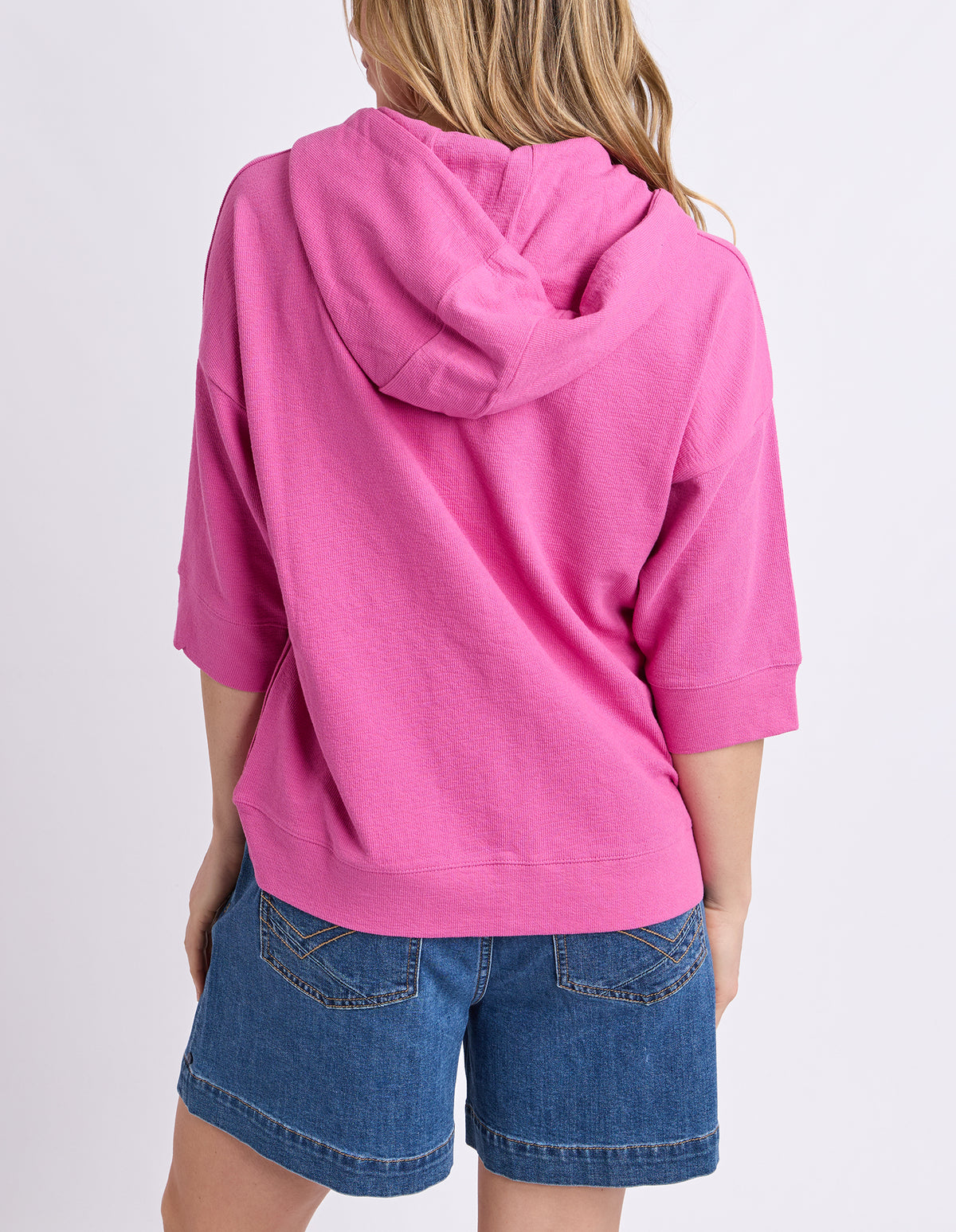 Beachy Zip Hoodie Magenta