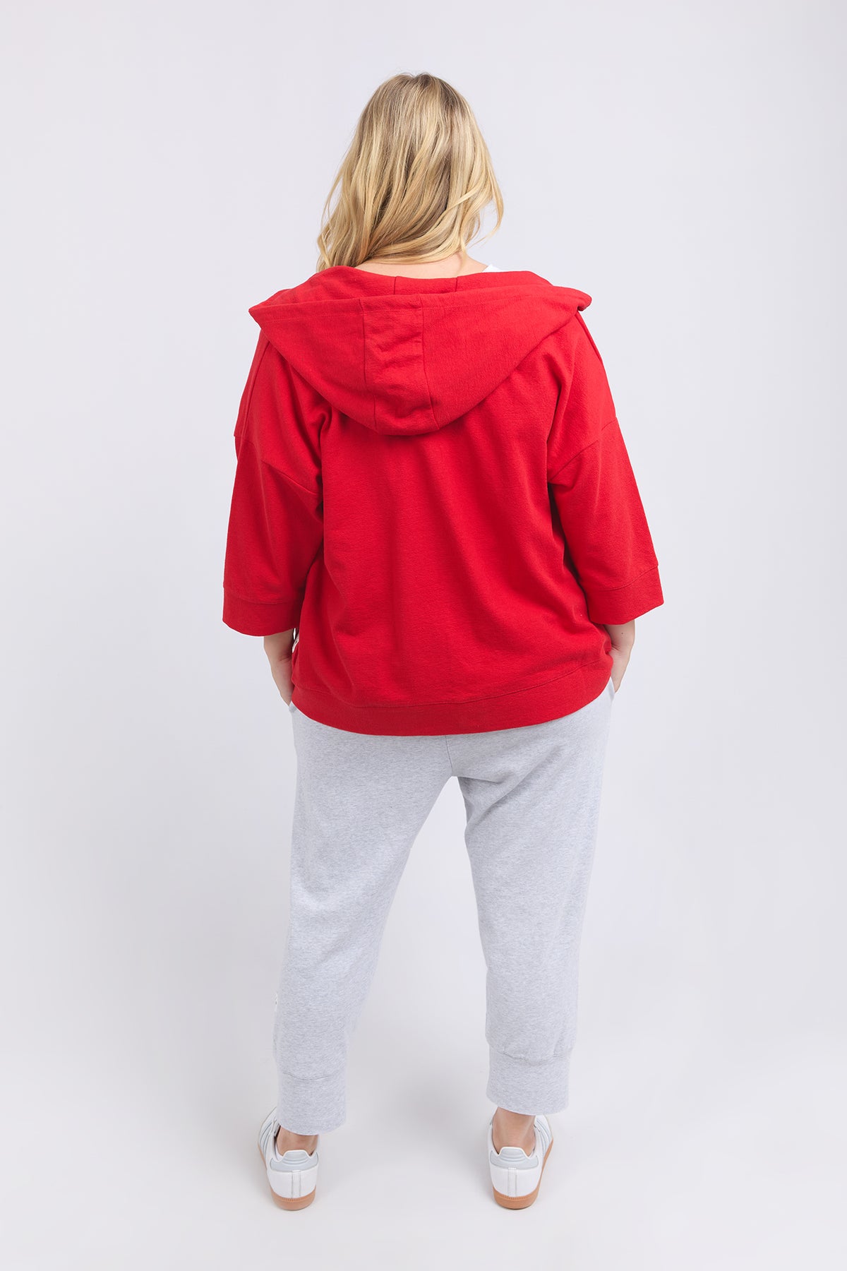 Beachy Zip Hoodie Poppy