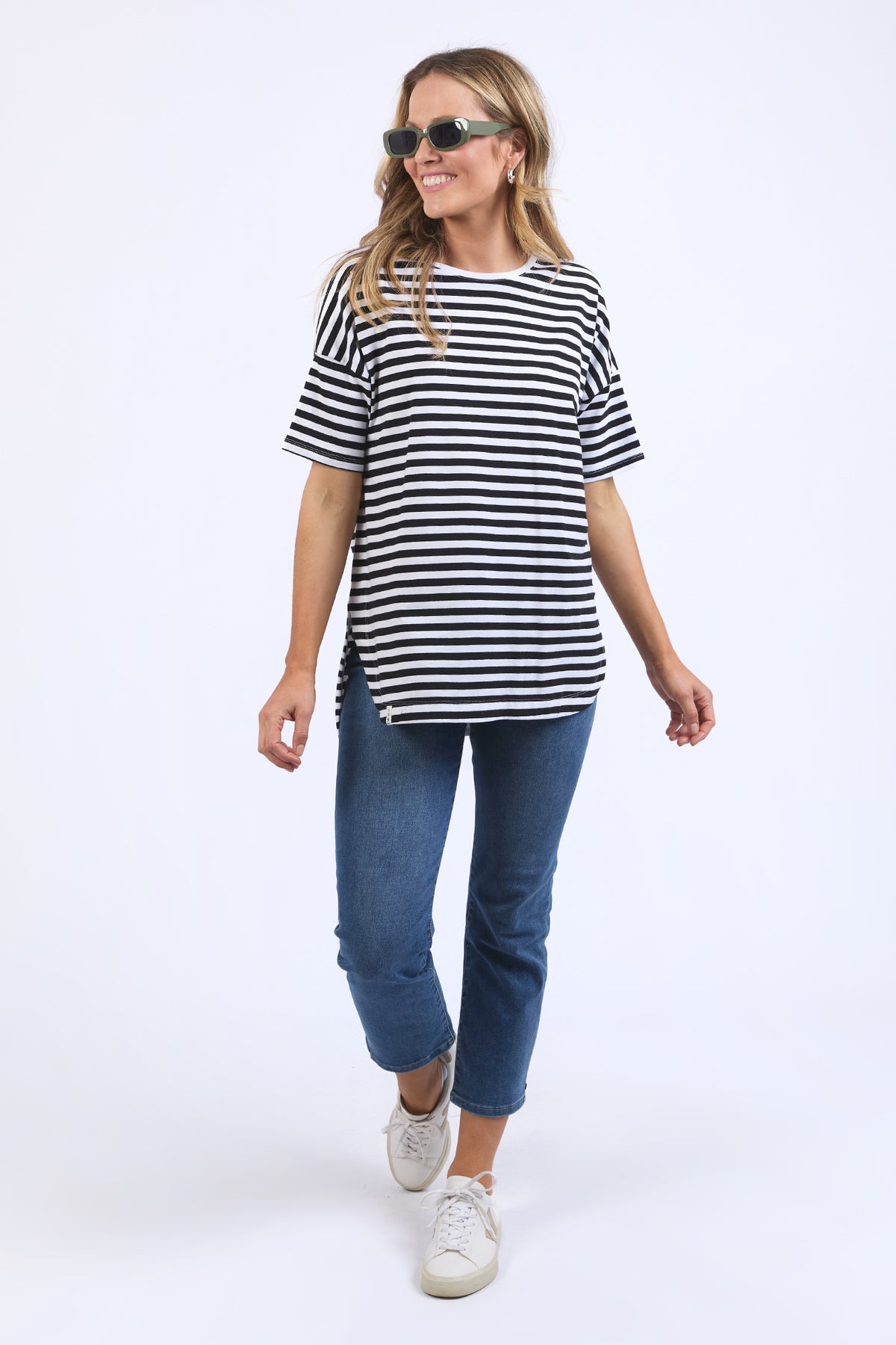 Lauren Tee Stripe Black/White Stripe