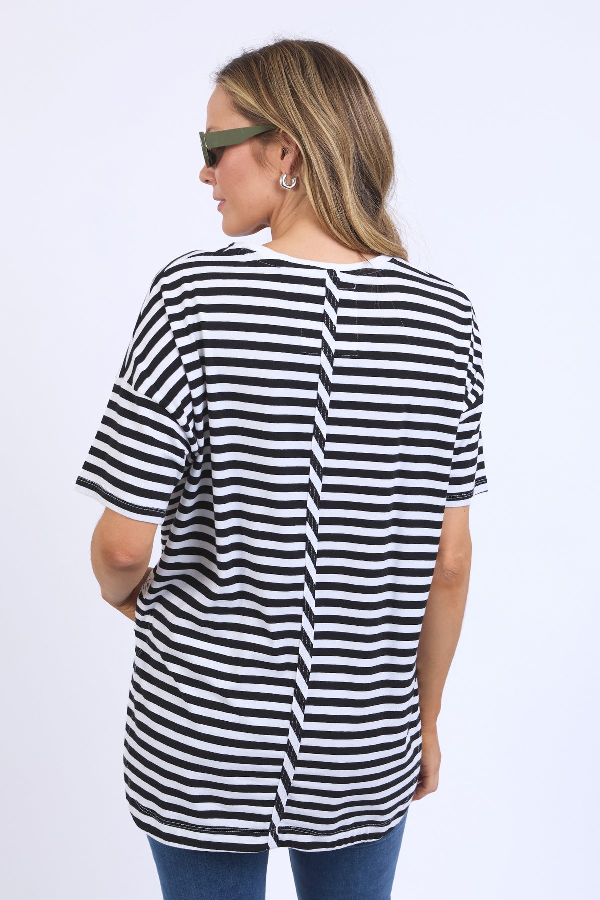 Lauren Tee Stripe Black/White Stripe
