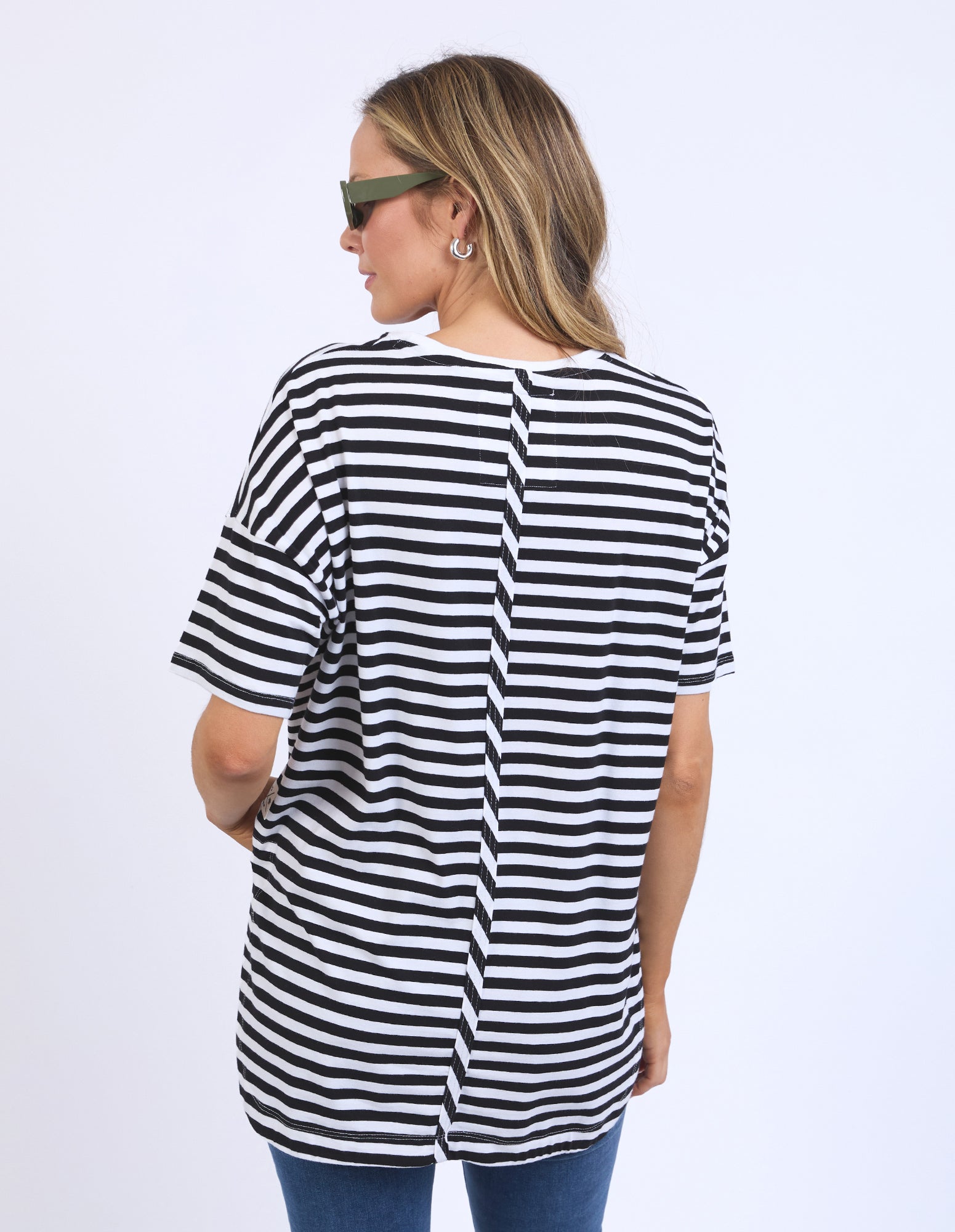 Lauren Tee Stripe Black/White Stripe