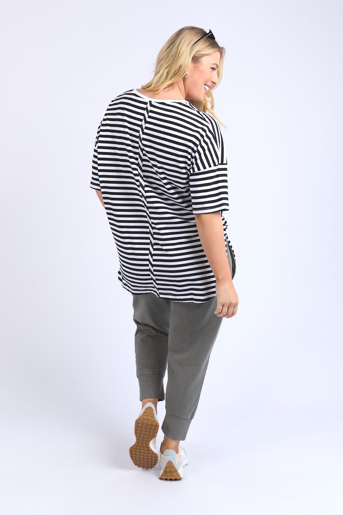 Lauren Tee Stripe Black/White Stripe
