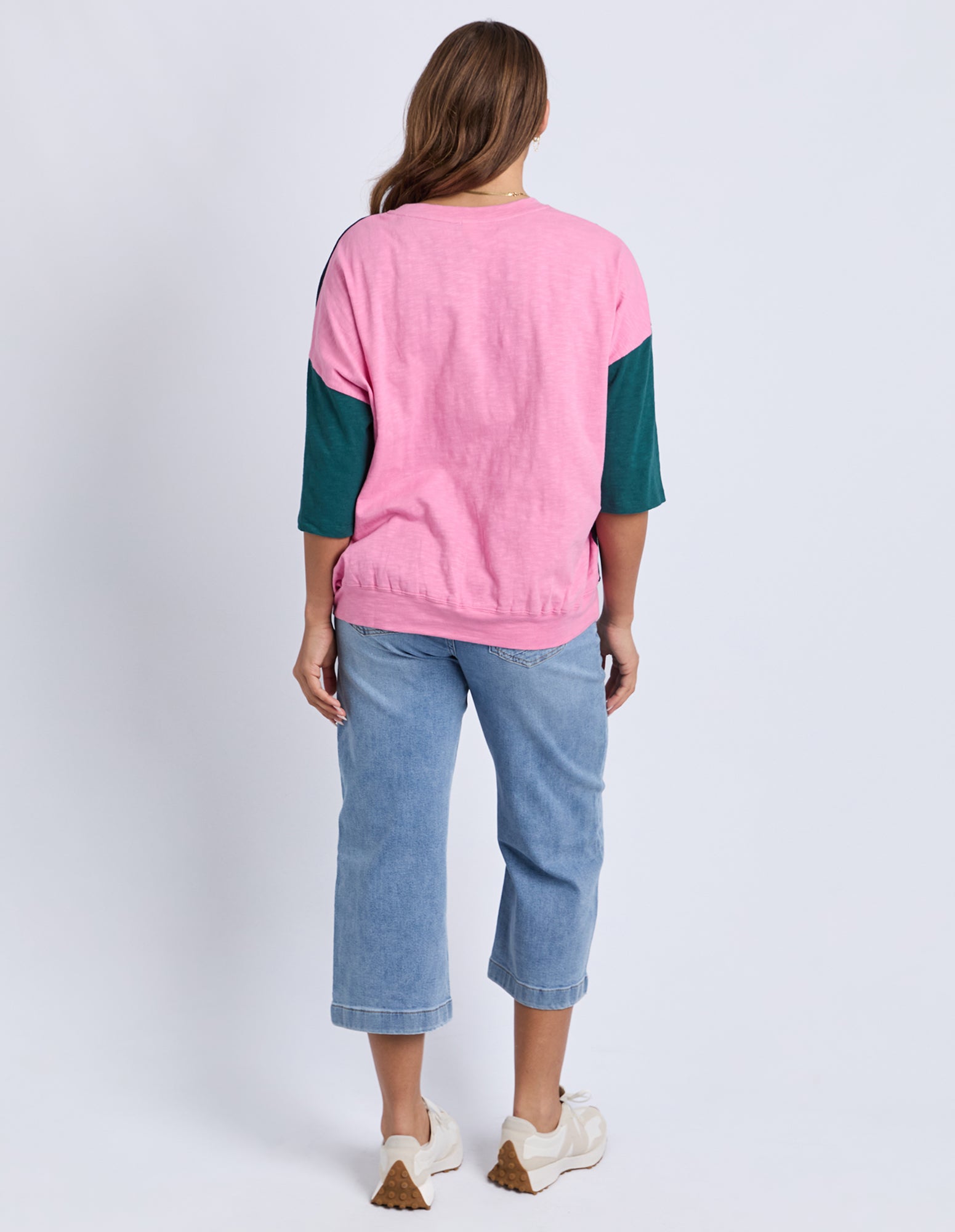 Mazie Colour Block Sweat Teal/Navy/Quartz