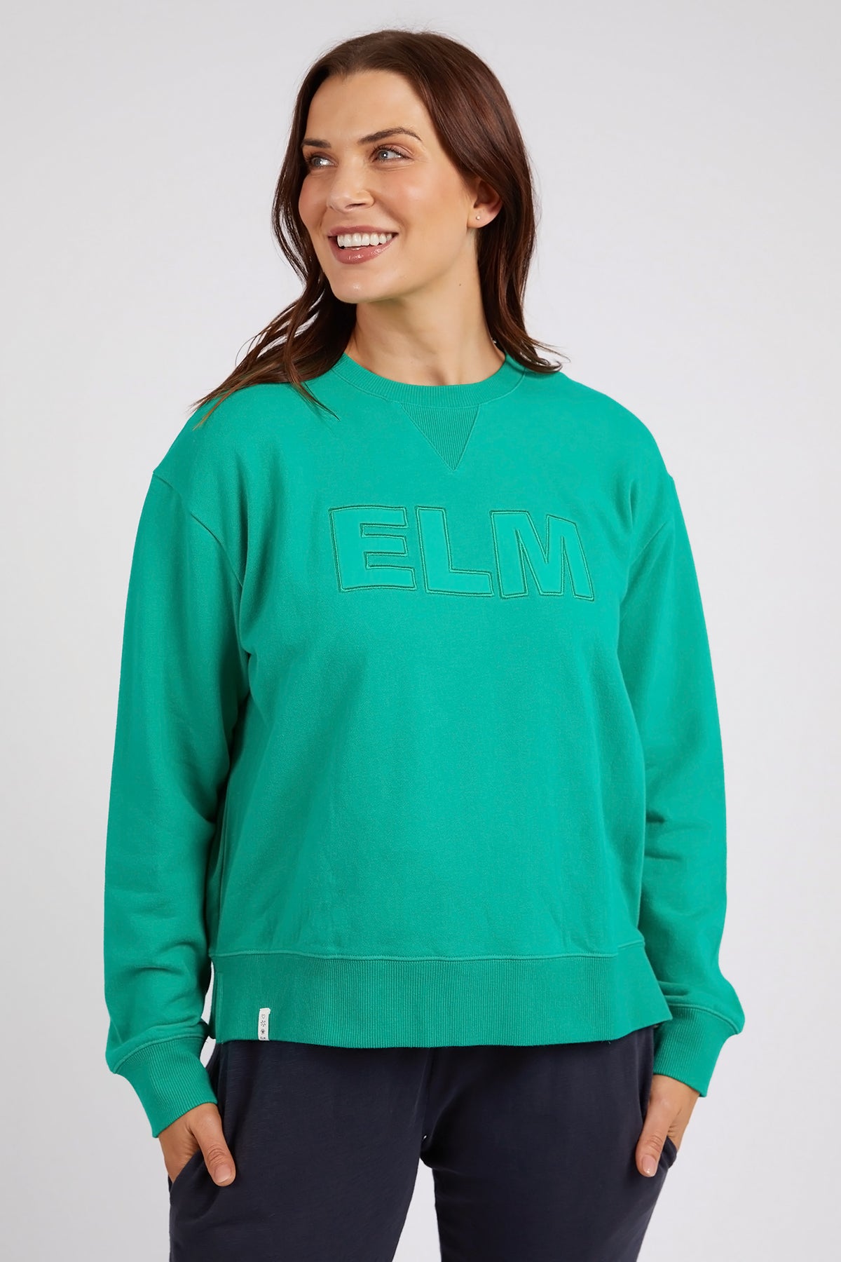 Elm Applique Sweat Goodness Green