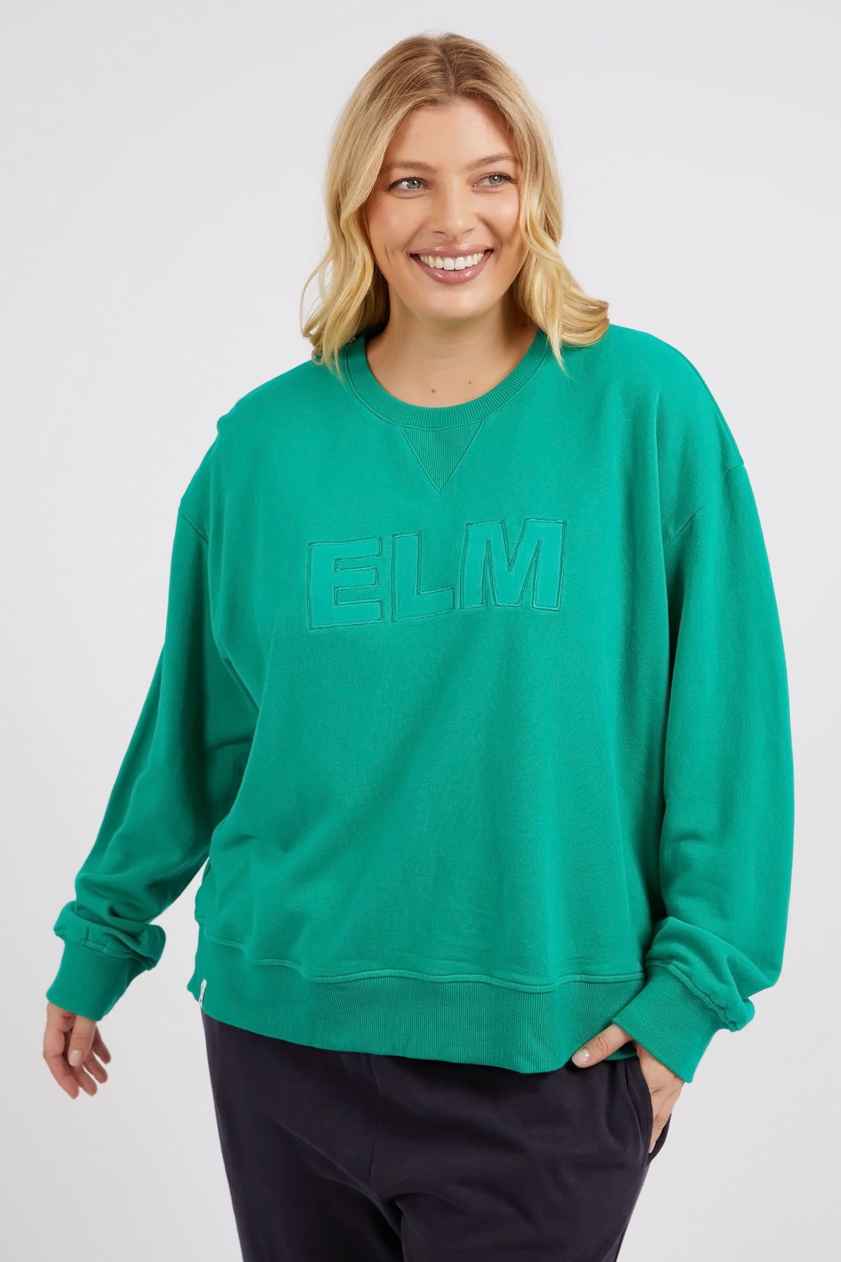 Elm Applique Sweat Goodness Green