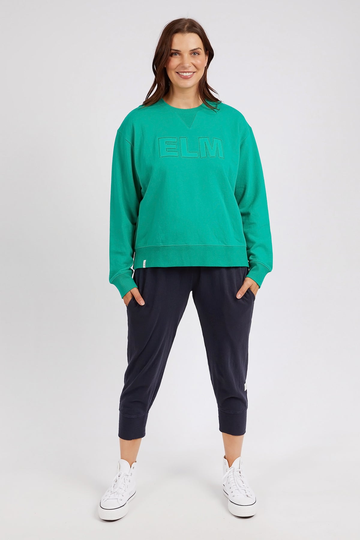 Elm Applique Sweat Goodness Green