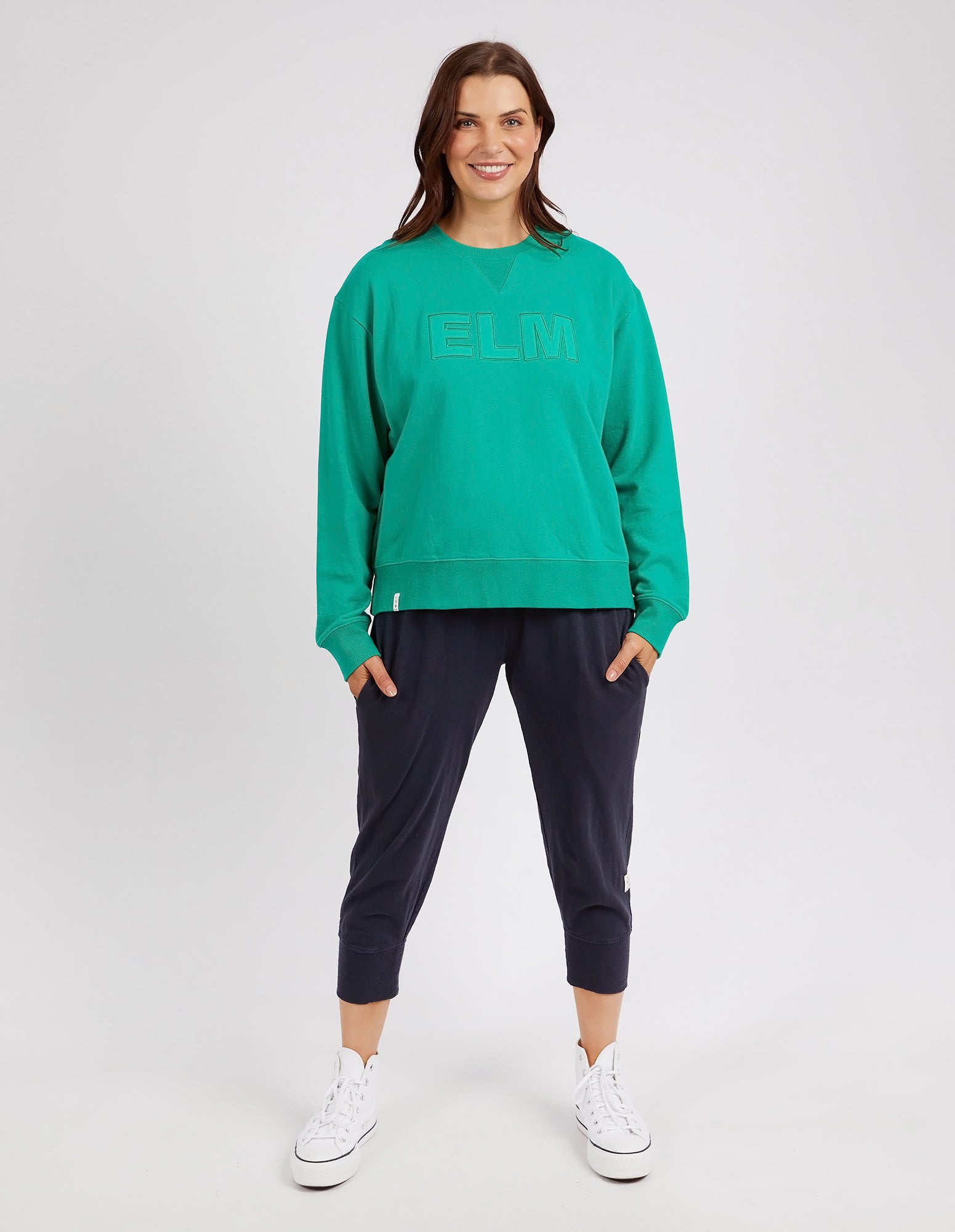 Elm Applique Sweat Goodness Green