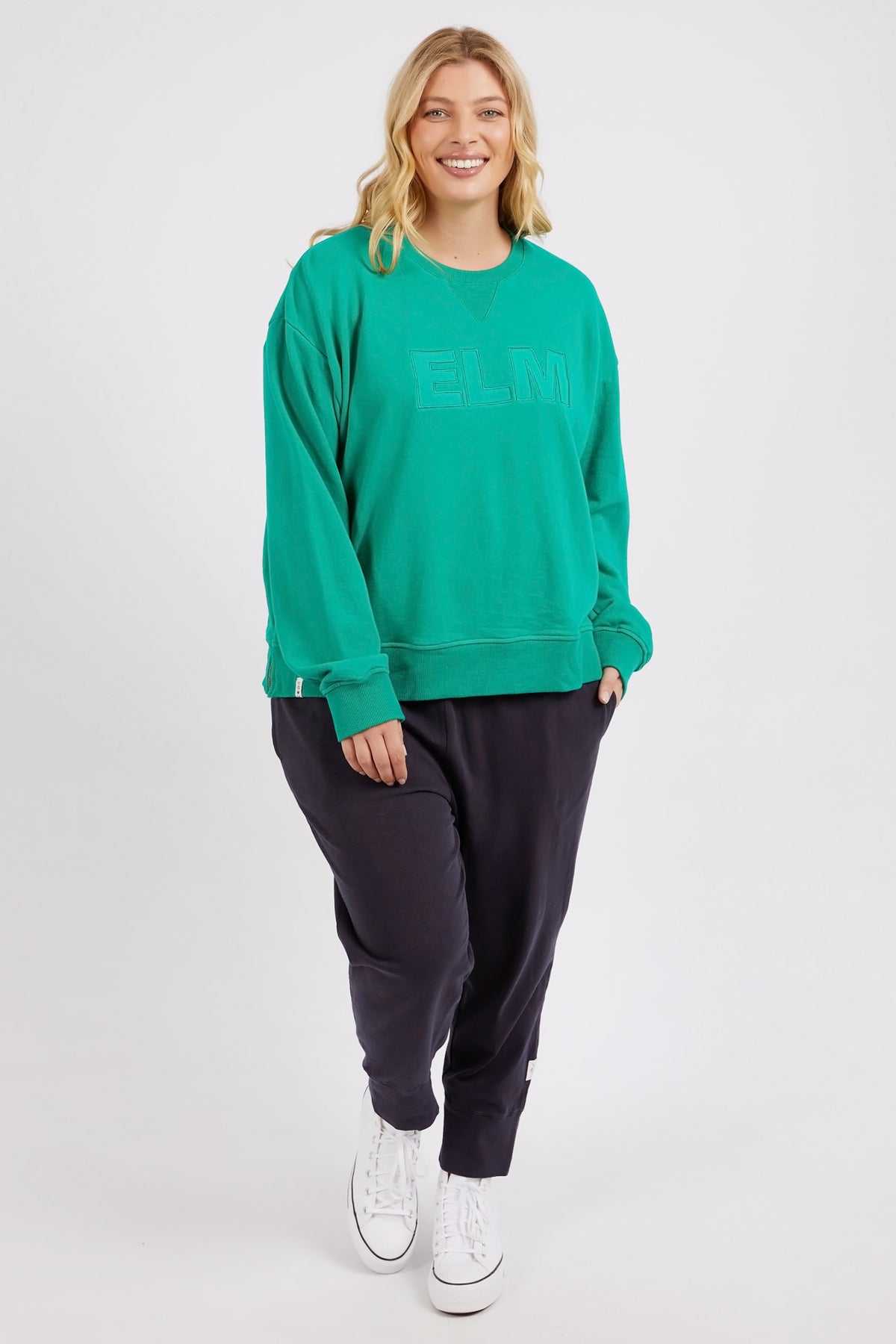 Elm Applique Sweat Goodness Green