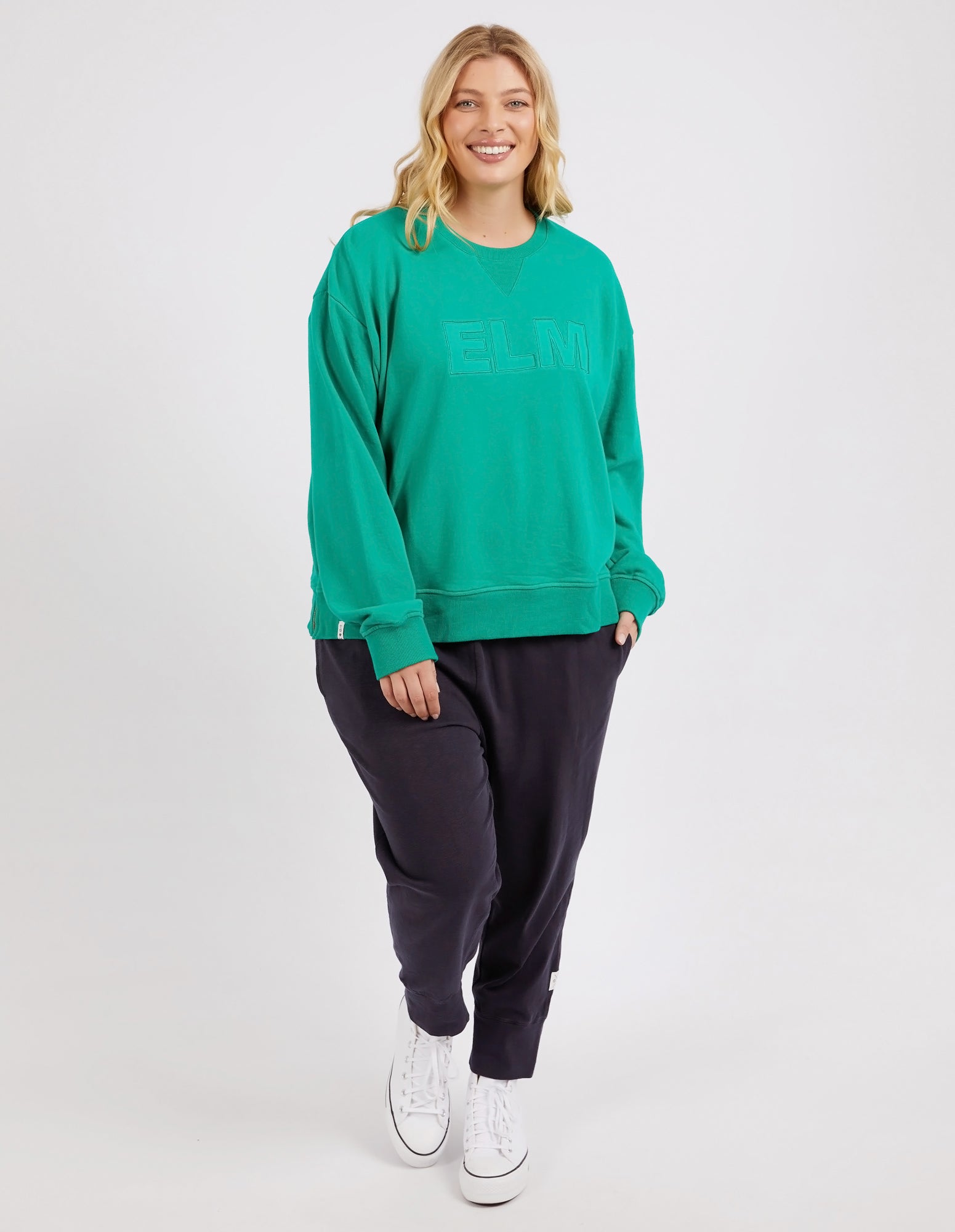 Elm Applique Sweat Goodness Green