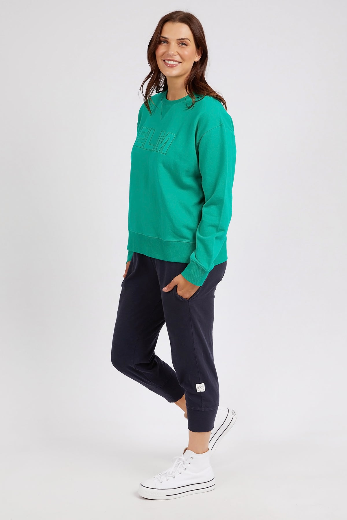 Elm Applique Sweat Goodness Green