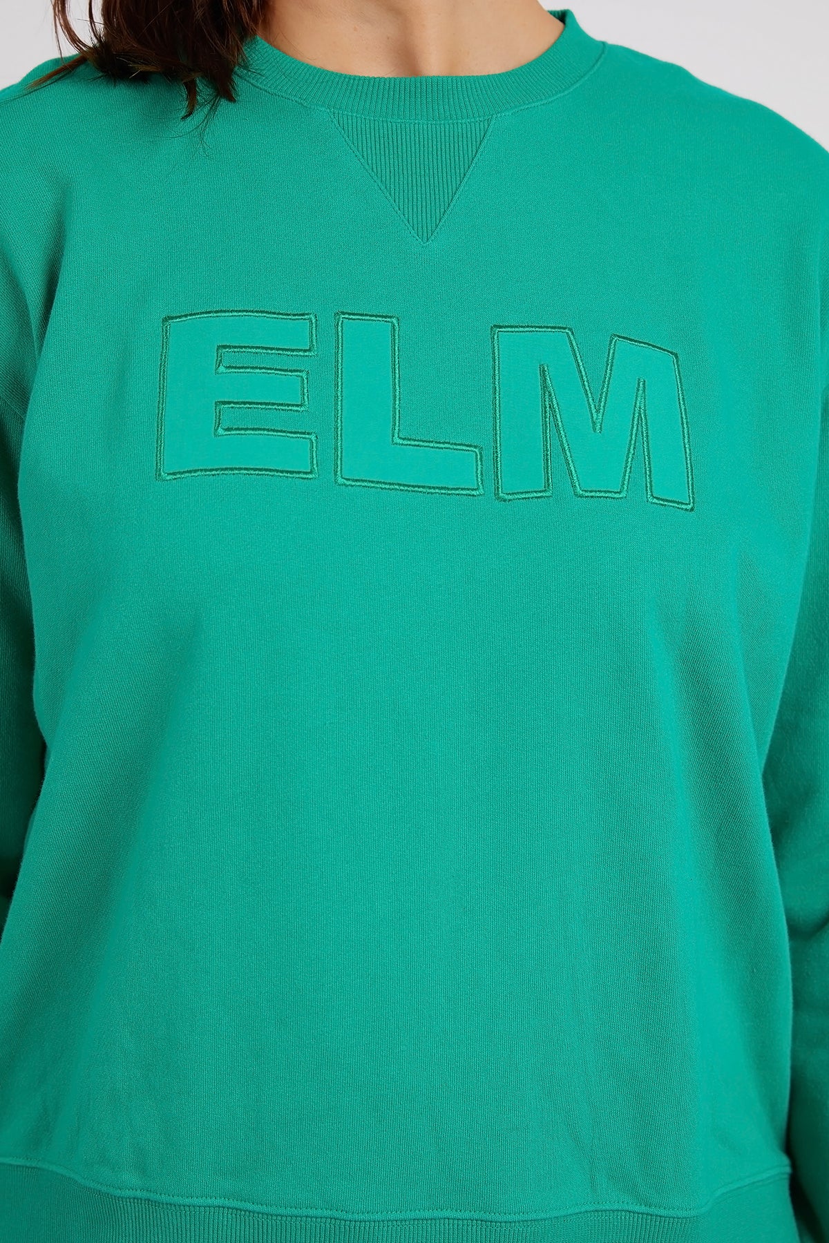 Elm Applique Sweat Goodness Green