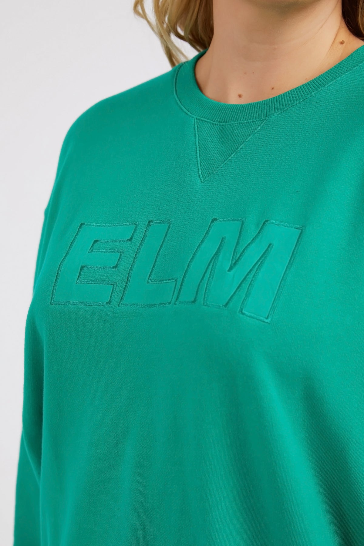 Elm Applique Sweat Goodness Green