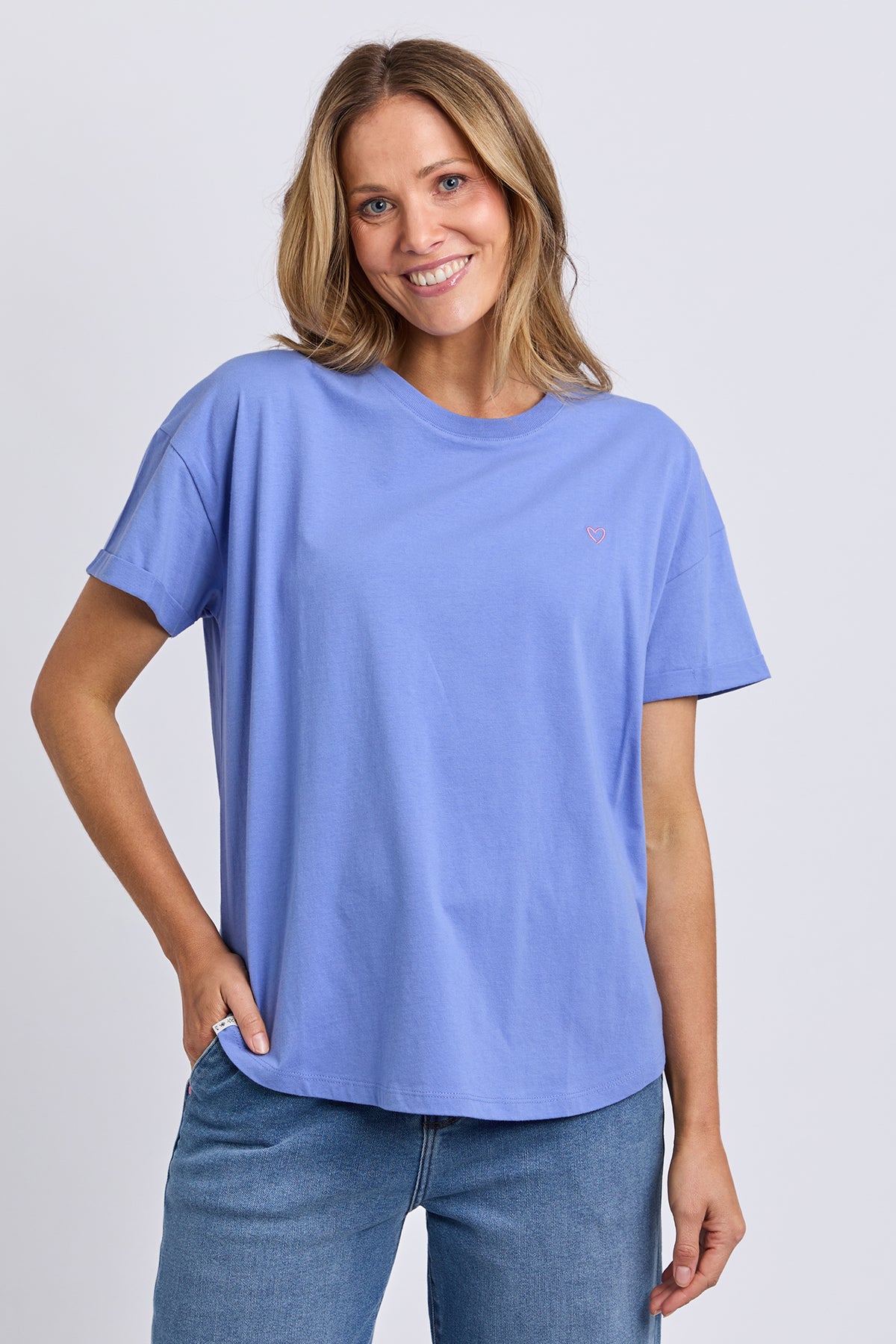 Halli Short Sleeve Tee Cornflower