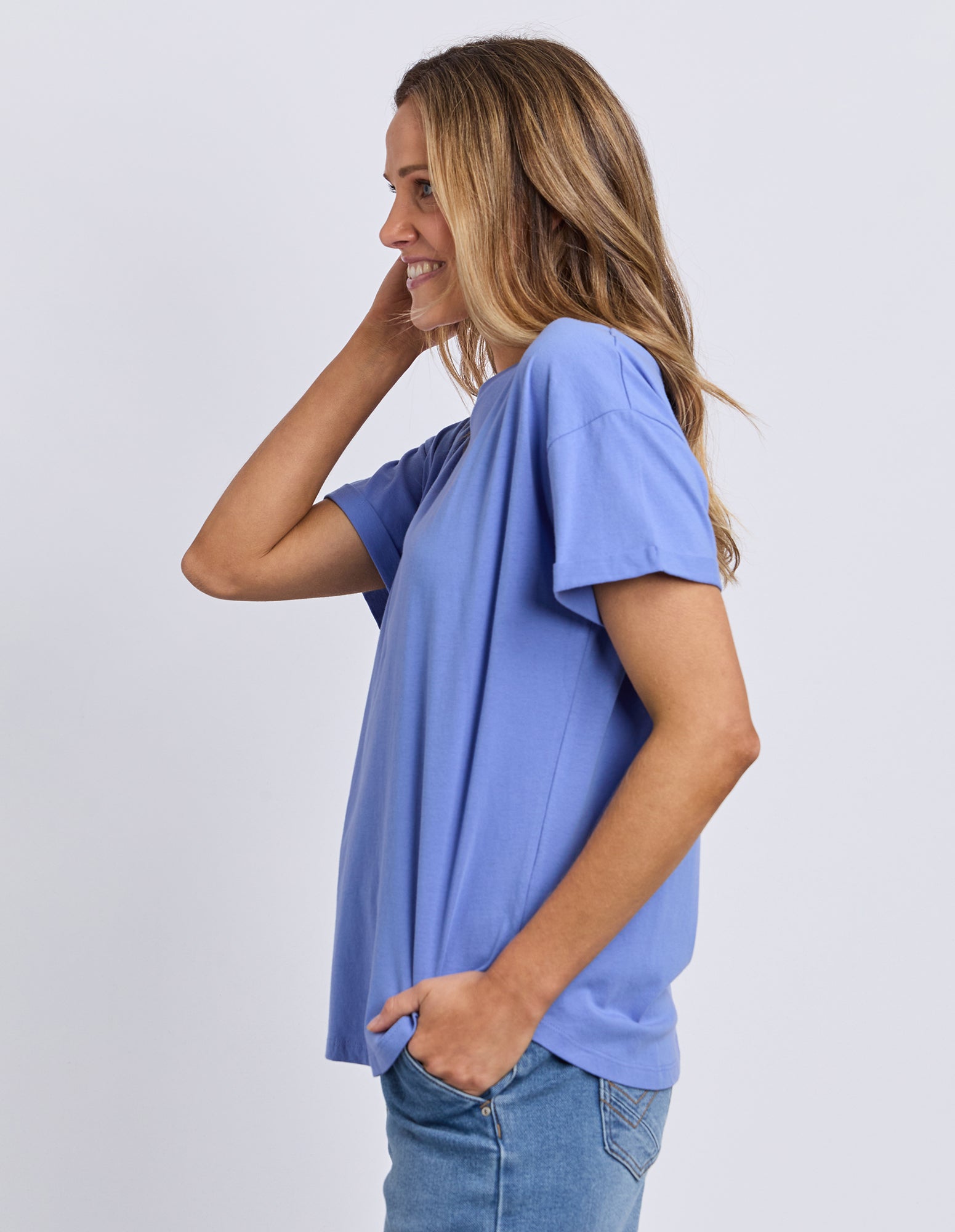 Halli Short Sleeve Tee Cornflower