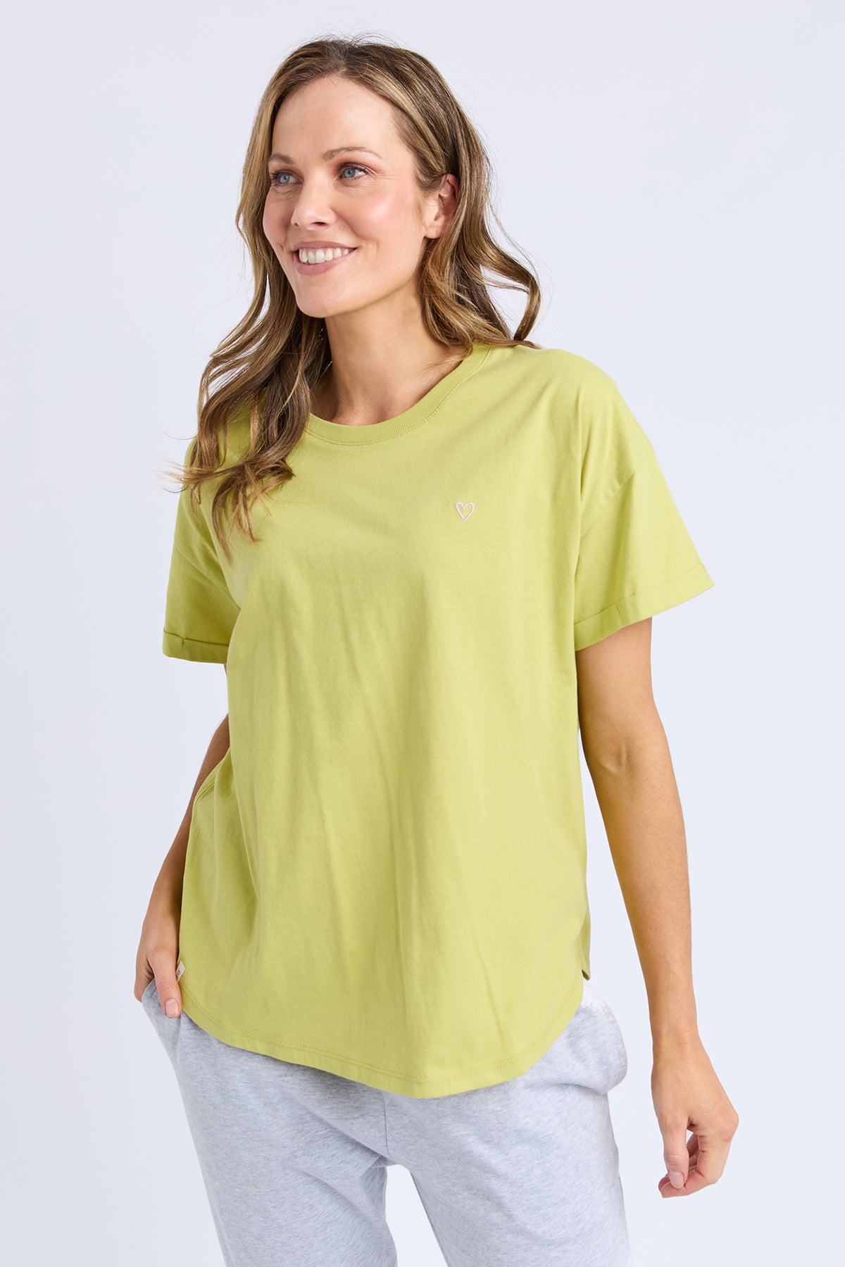 Halli S/S Tee Lime Green