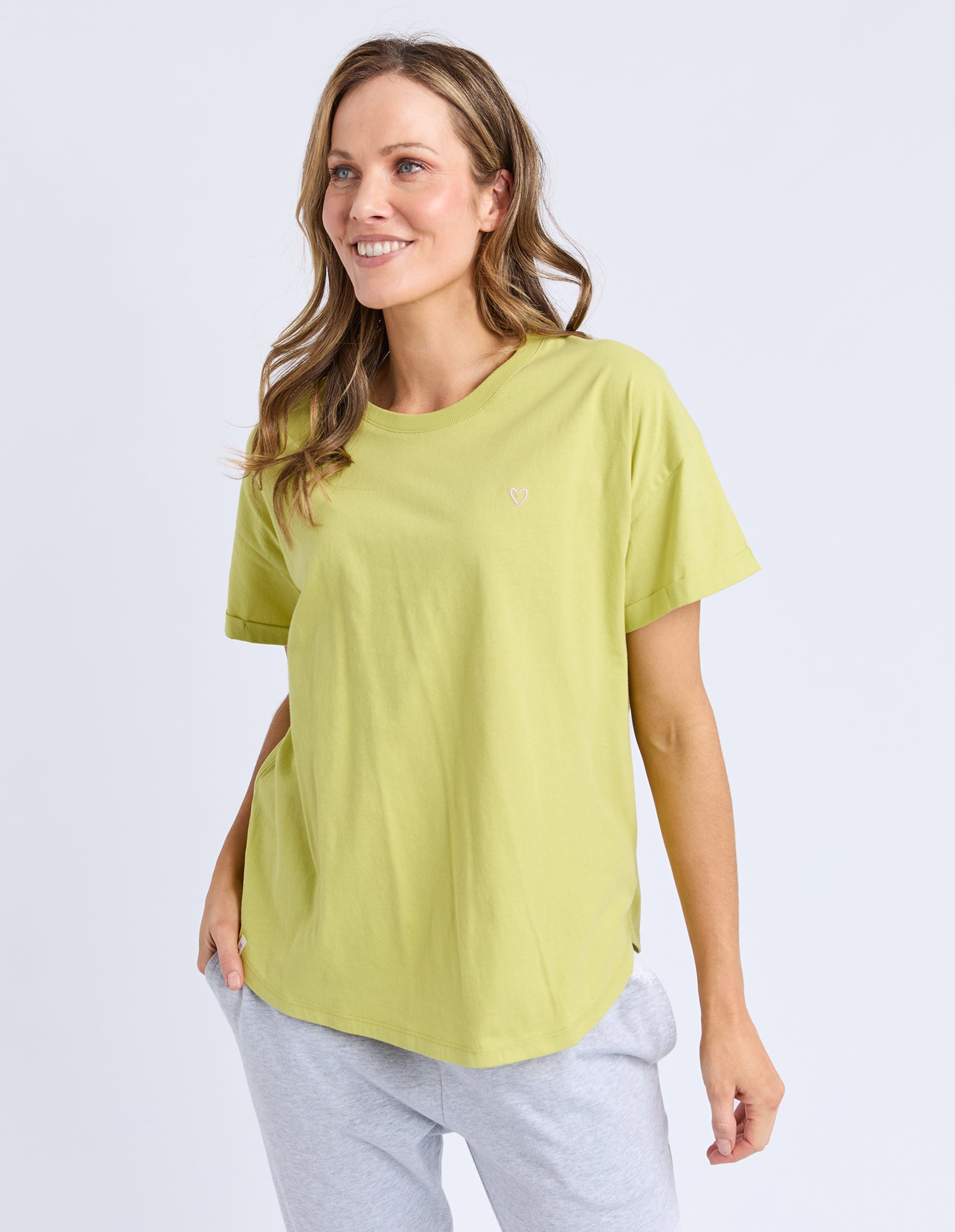 Halli S/S Tee Lime Green