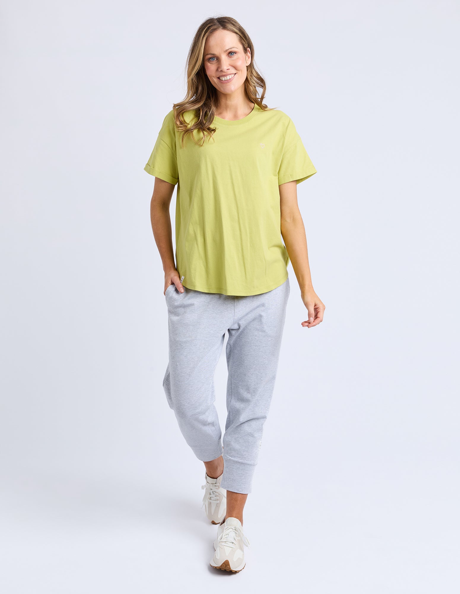 Halli S/S Tee Lime Green