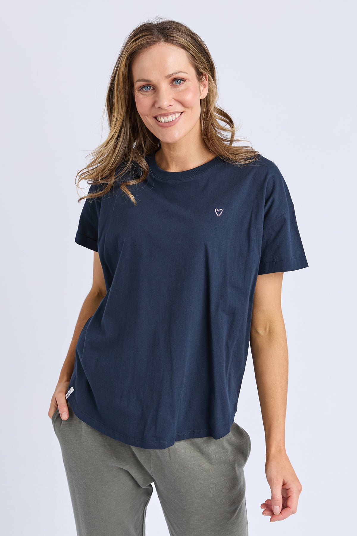 Halli Short Sleeve Tee Navy