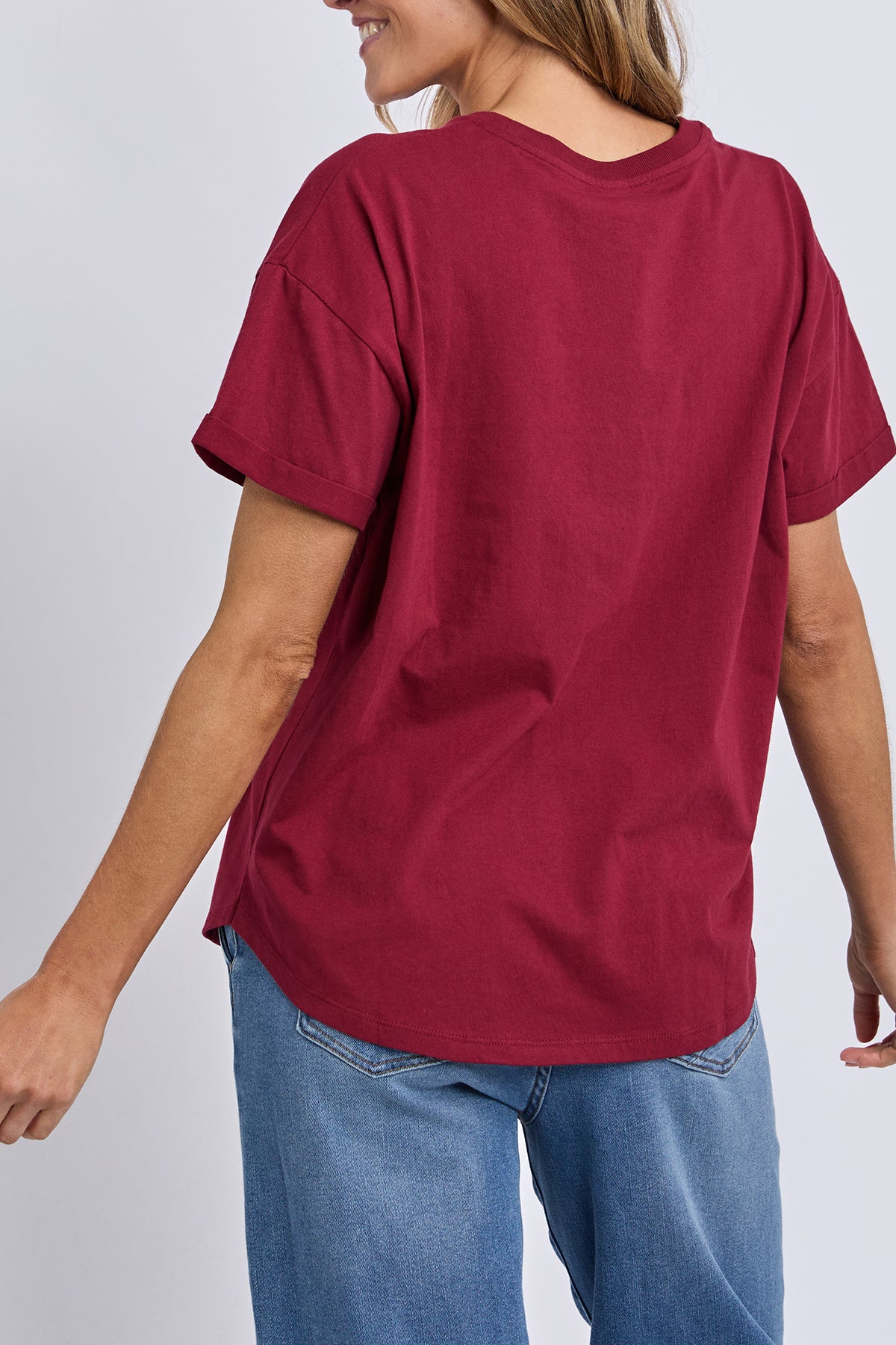 Halli Short Sleeve Tee Maroon