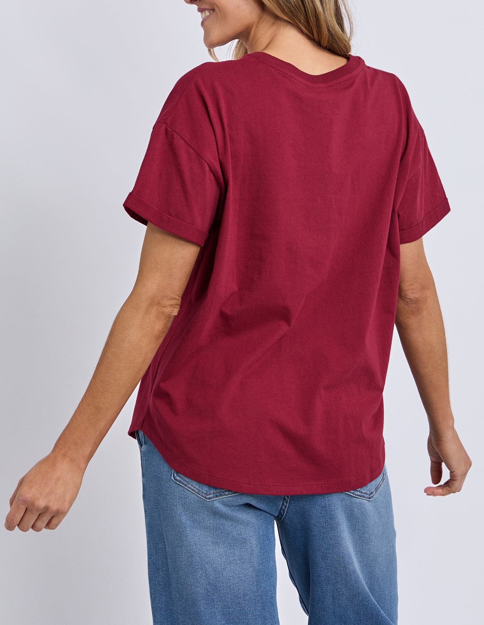 Halli Short Sleeve Tee Maroon