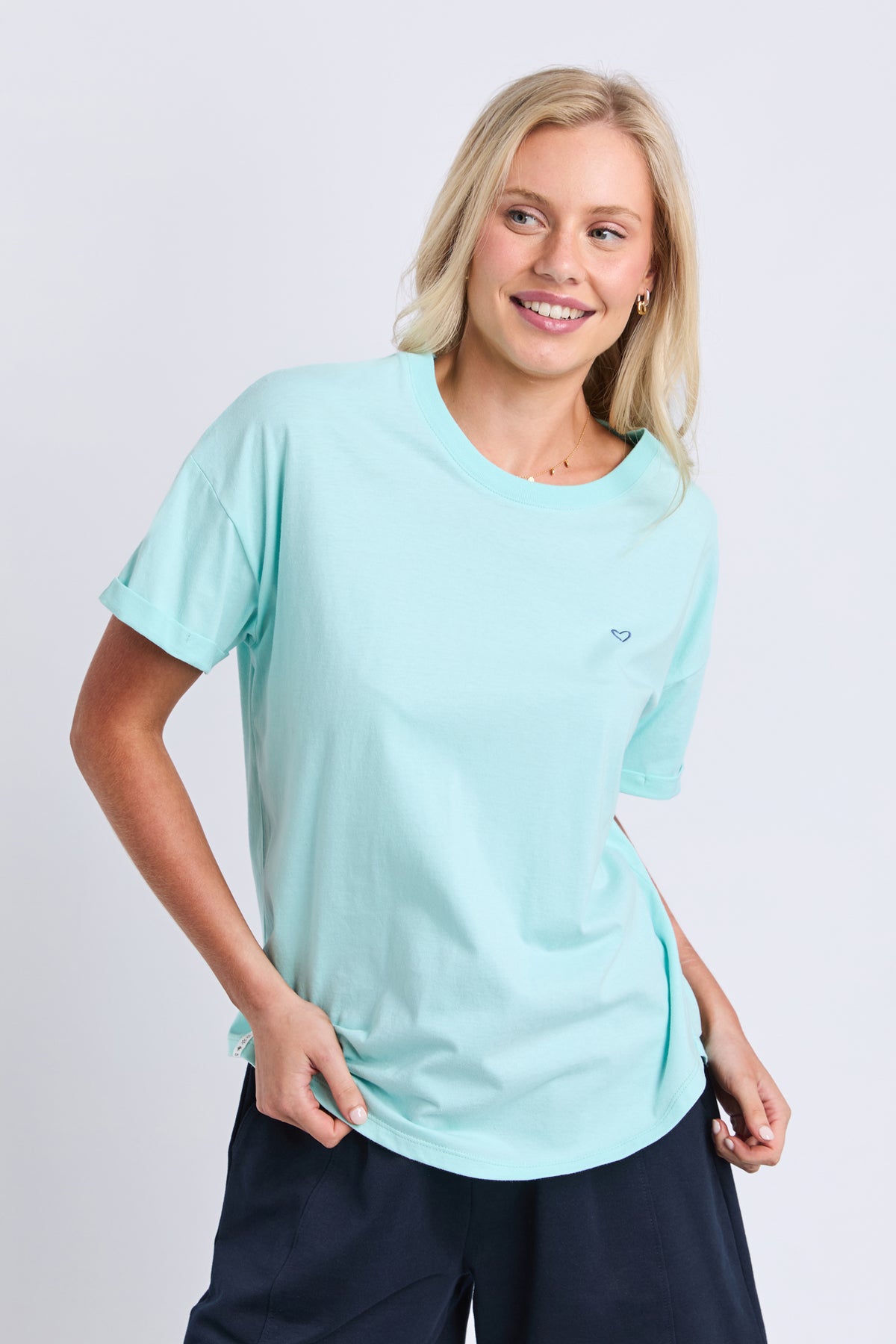 Halli Short Sleeve Tee Tonic Blue