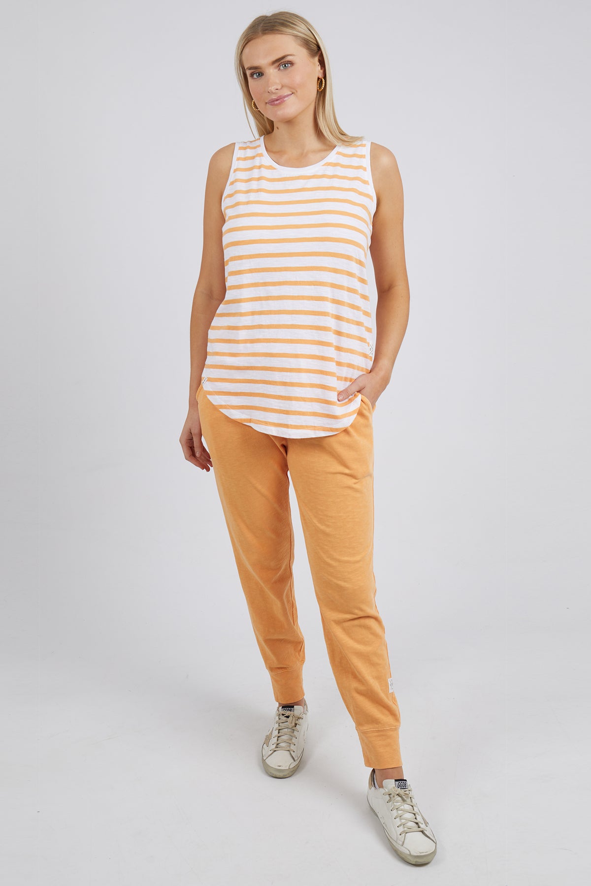 Sunny Days Stripe Tank Apricot