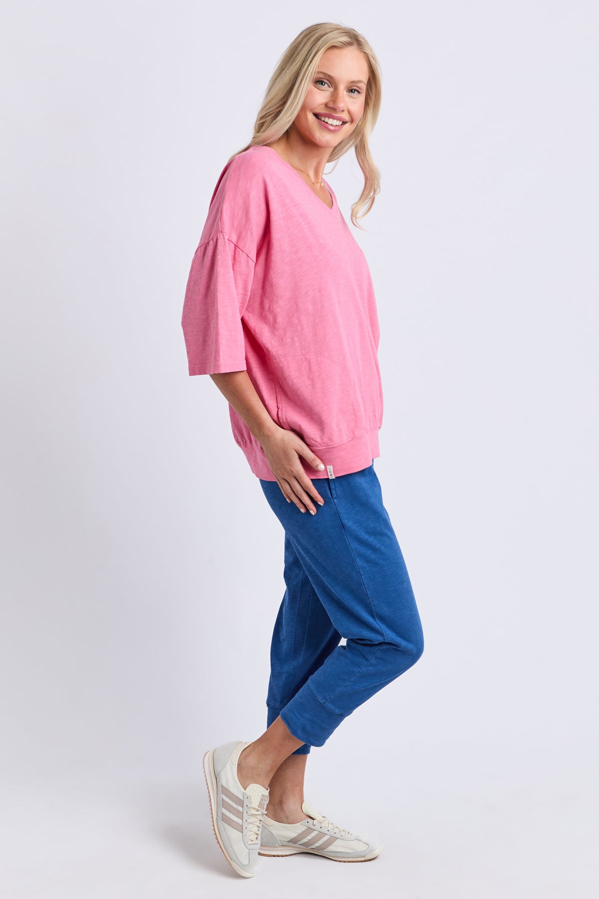 Mazie Vee Neck Pink Lemonade