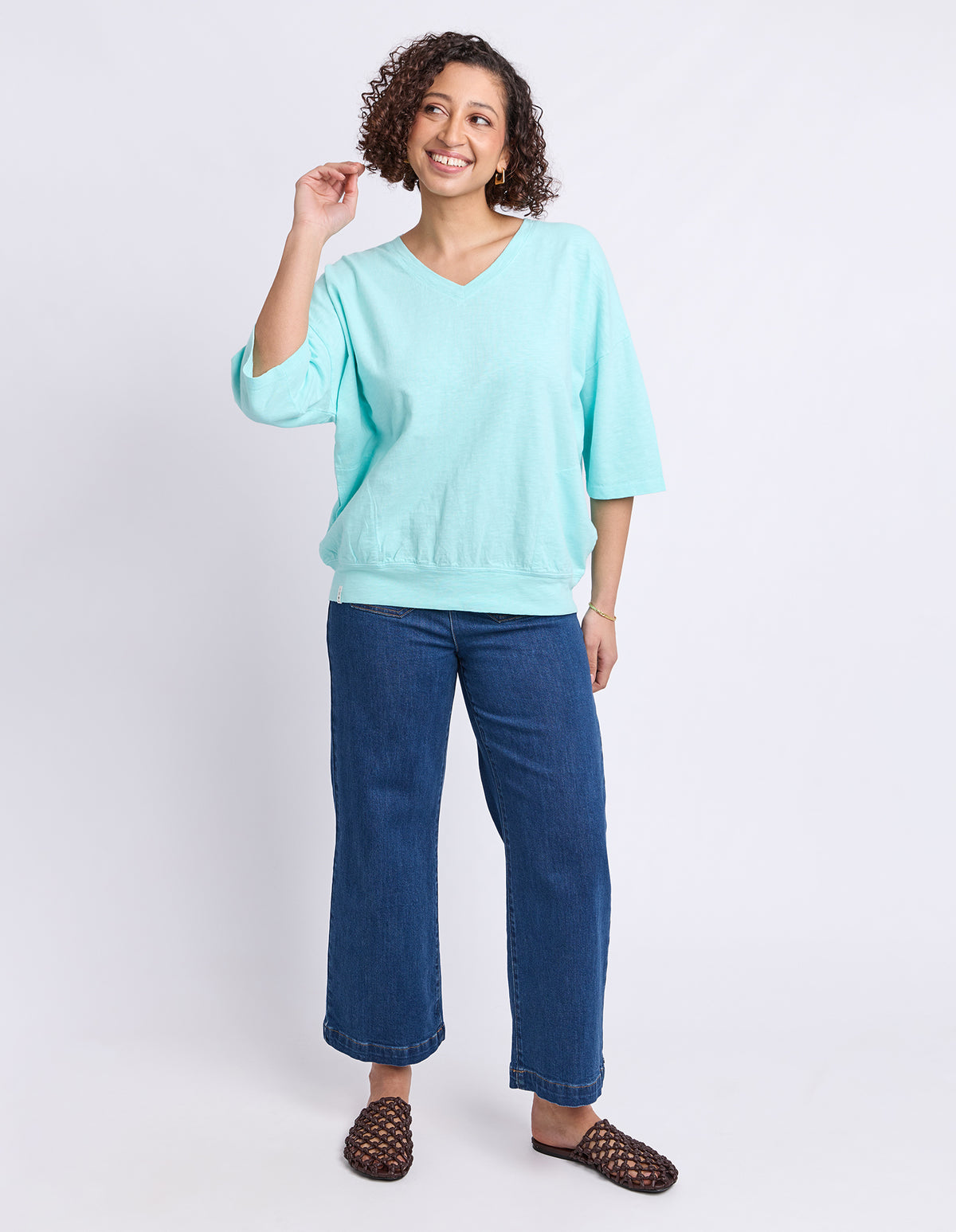 Mazie Vee Neck Tonic Blue
