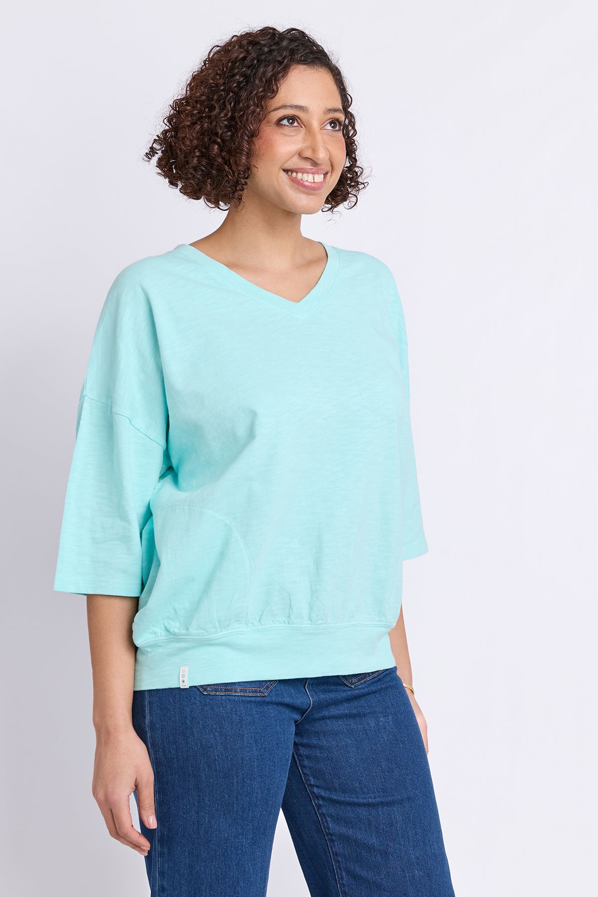 Mazie Vee Neck Tonic Blue