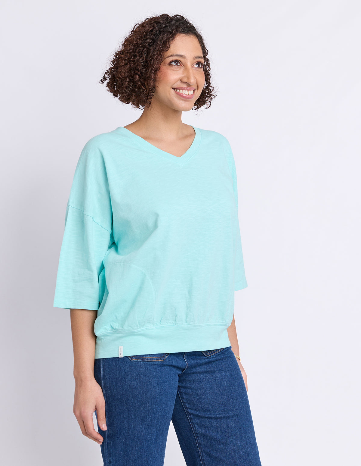 Mazie Vee Neck Tonic Blue