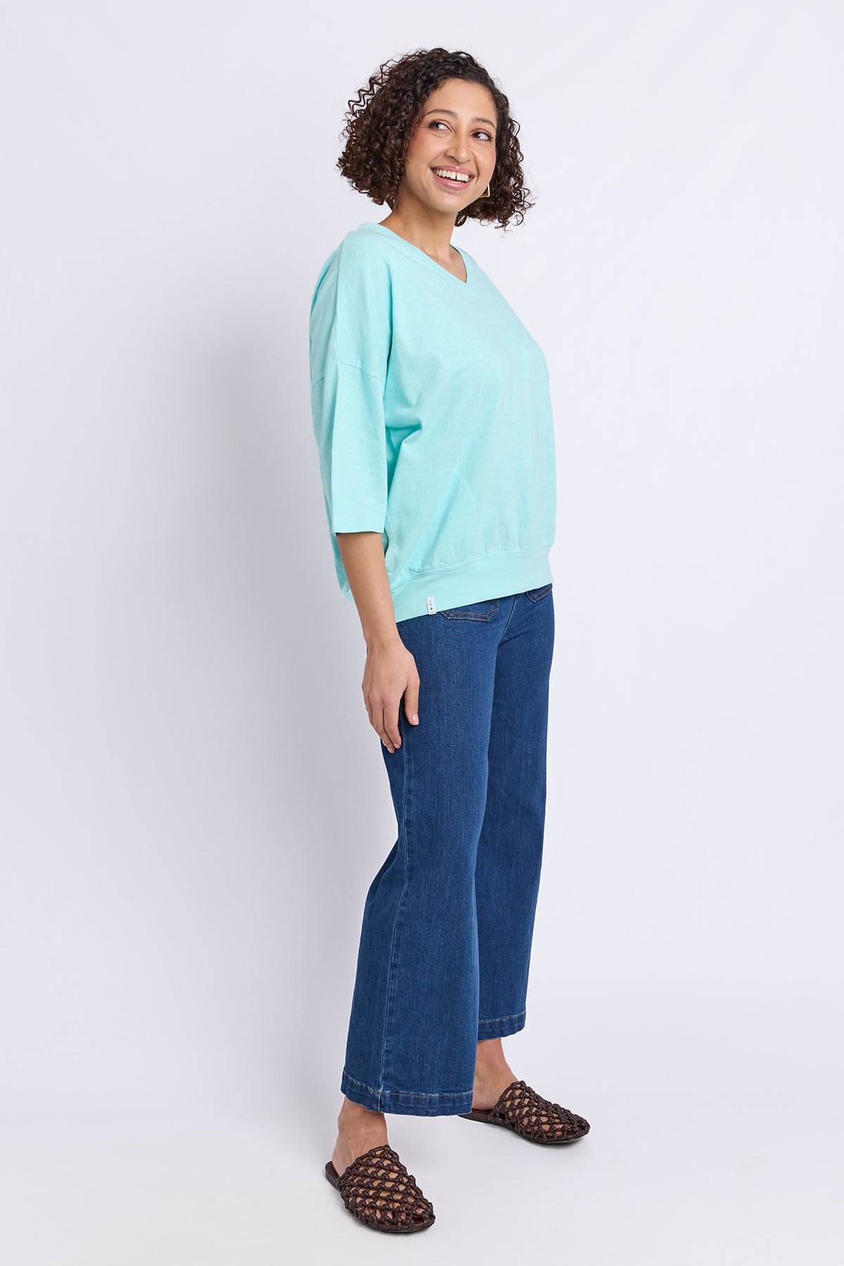 Mazie Vee Neck Tonic Blue