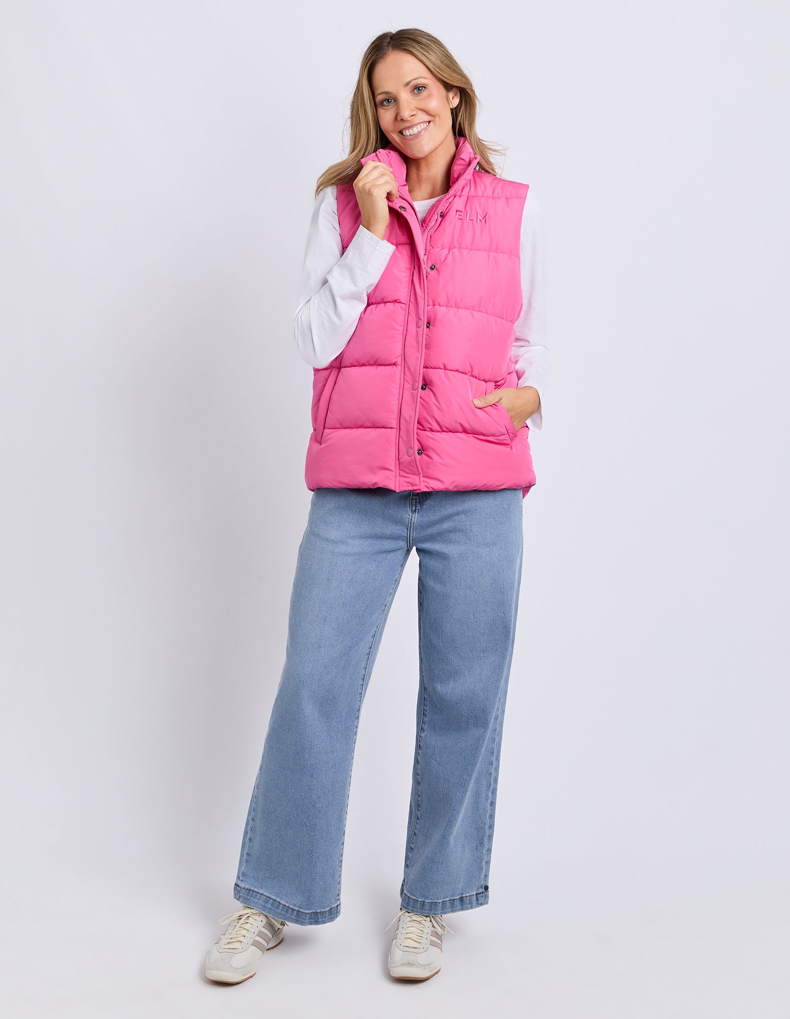 Core Puffer Vest Hot Pink