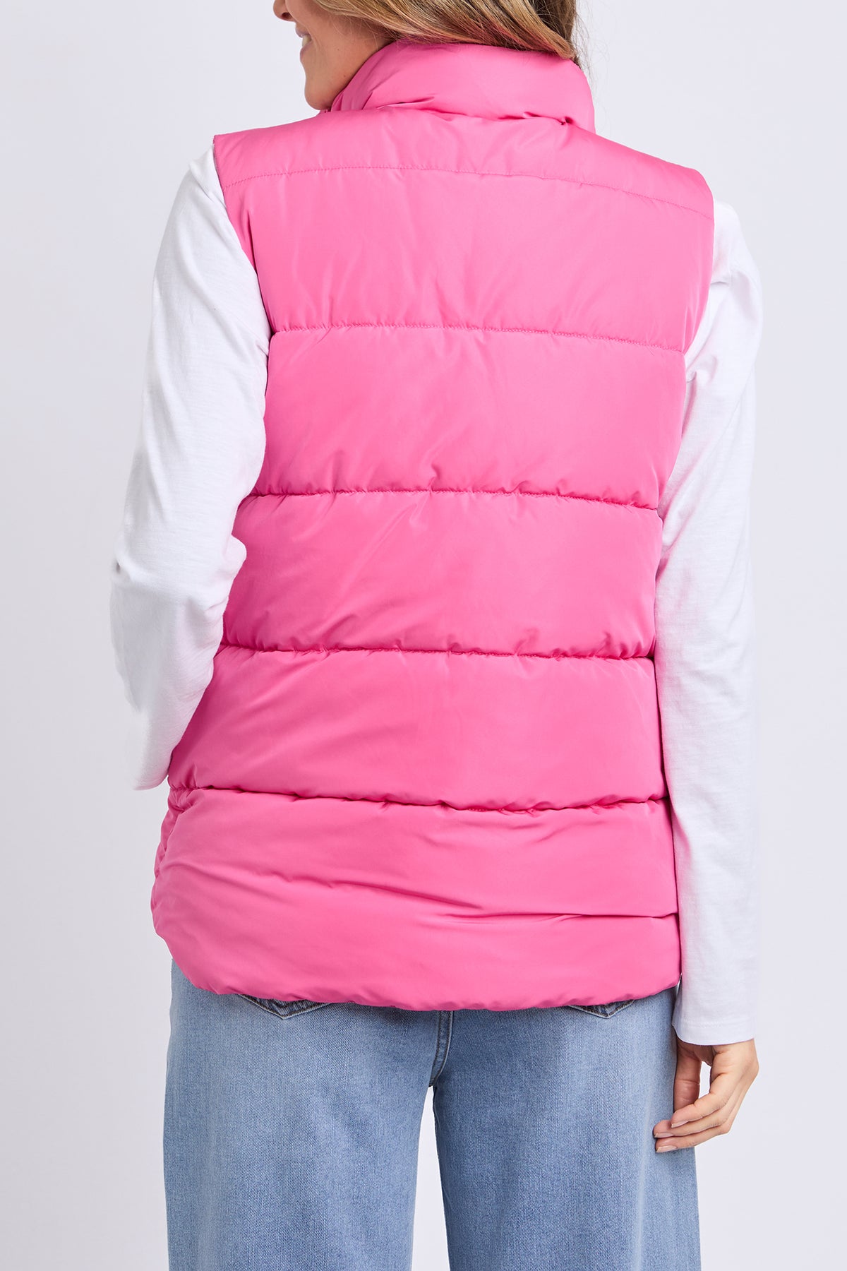 Core Puffer Vest Hot Pink