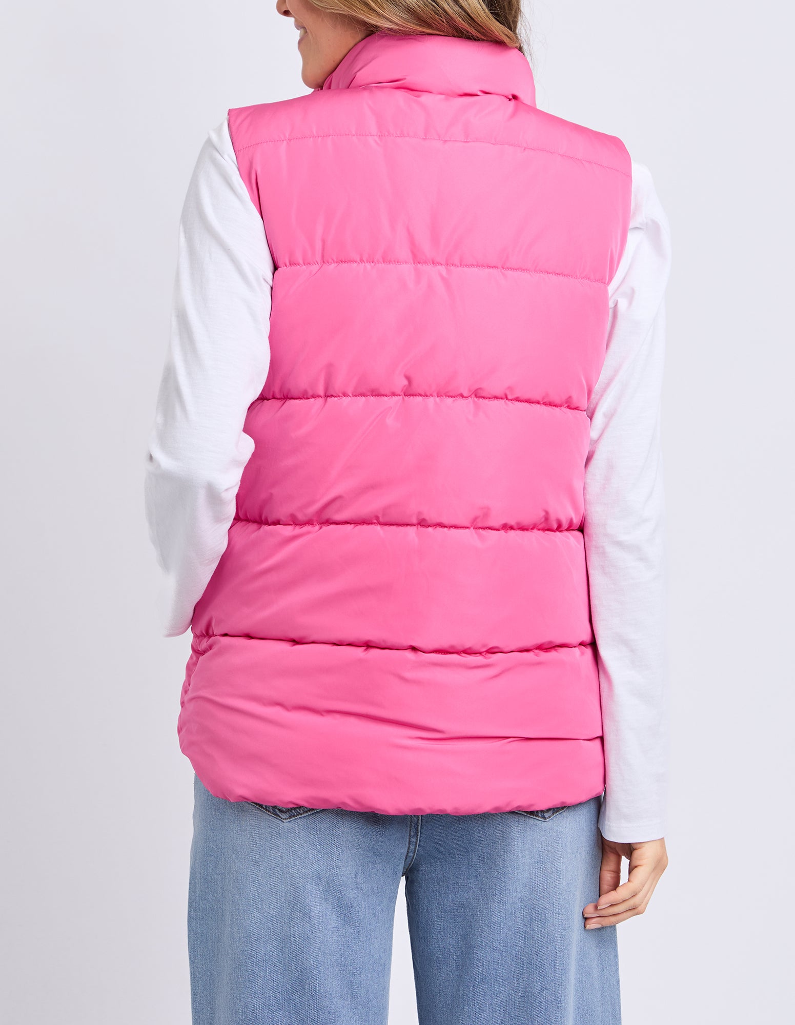 Core Puffer Vest Hot Pink