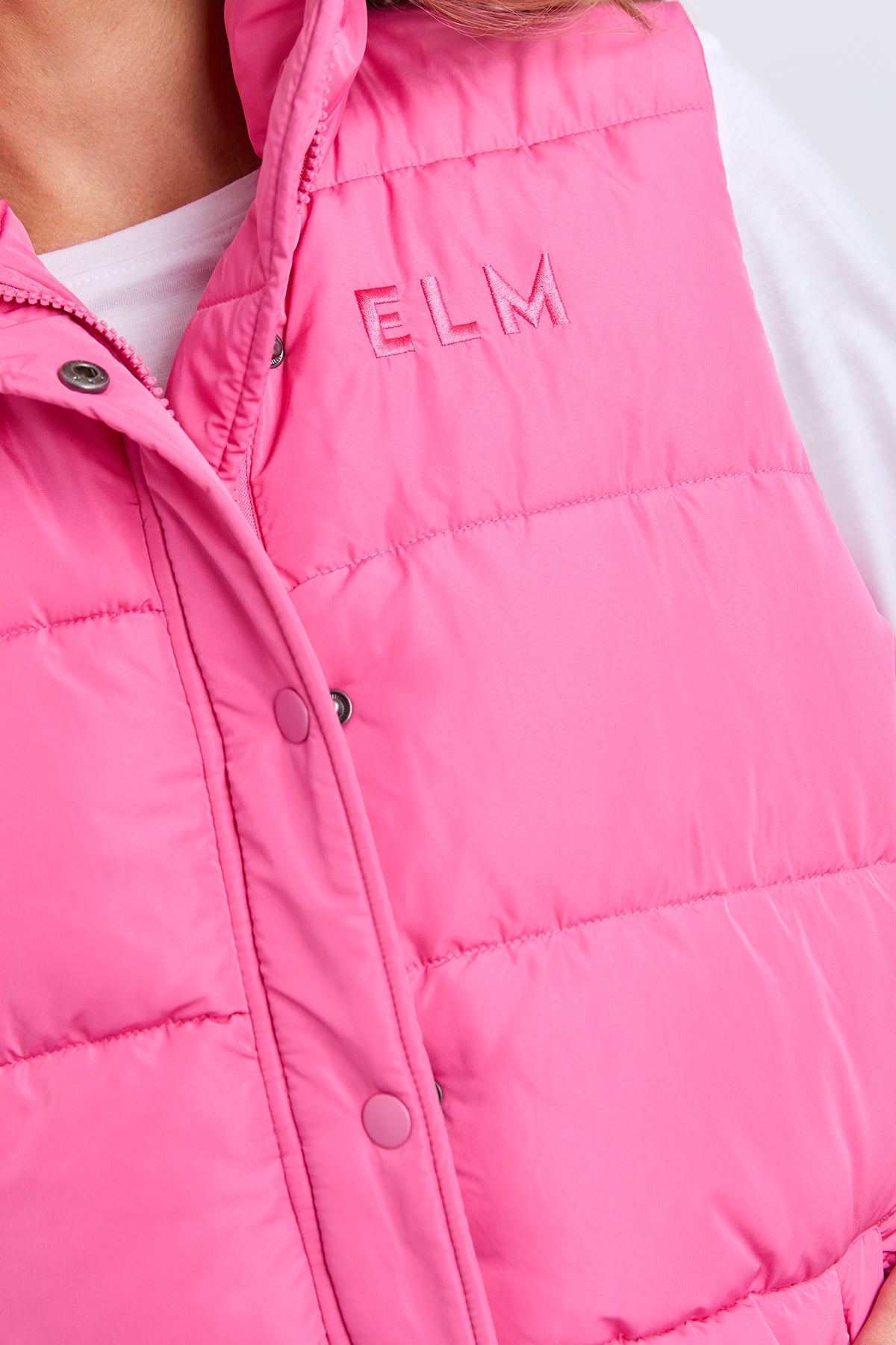 Core Puffer Vest Hot Pink