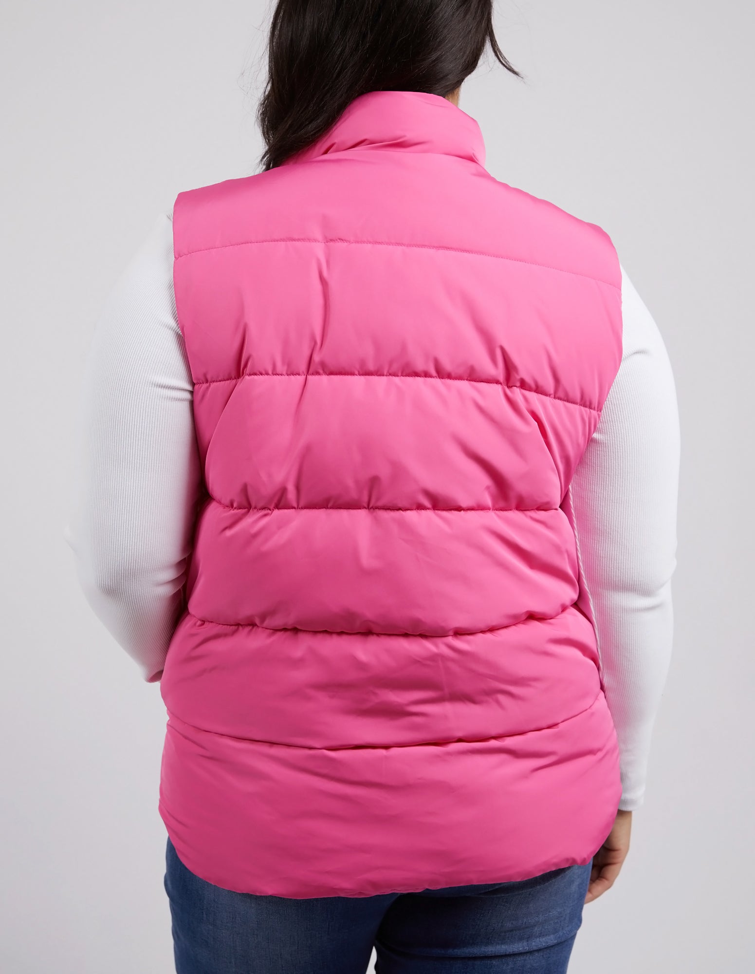 Core Puffer Vest Shocking Pink