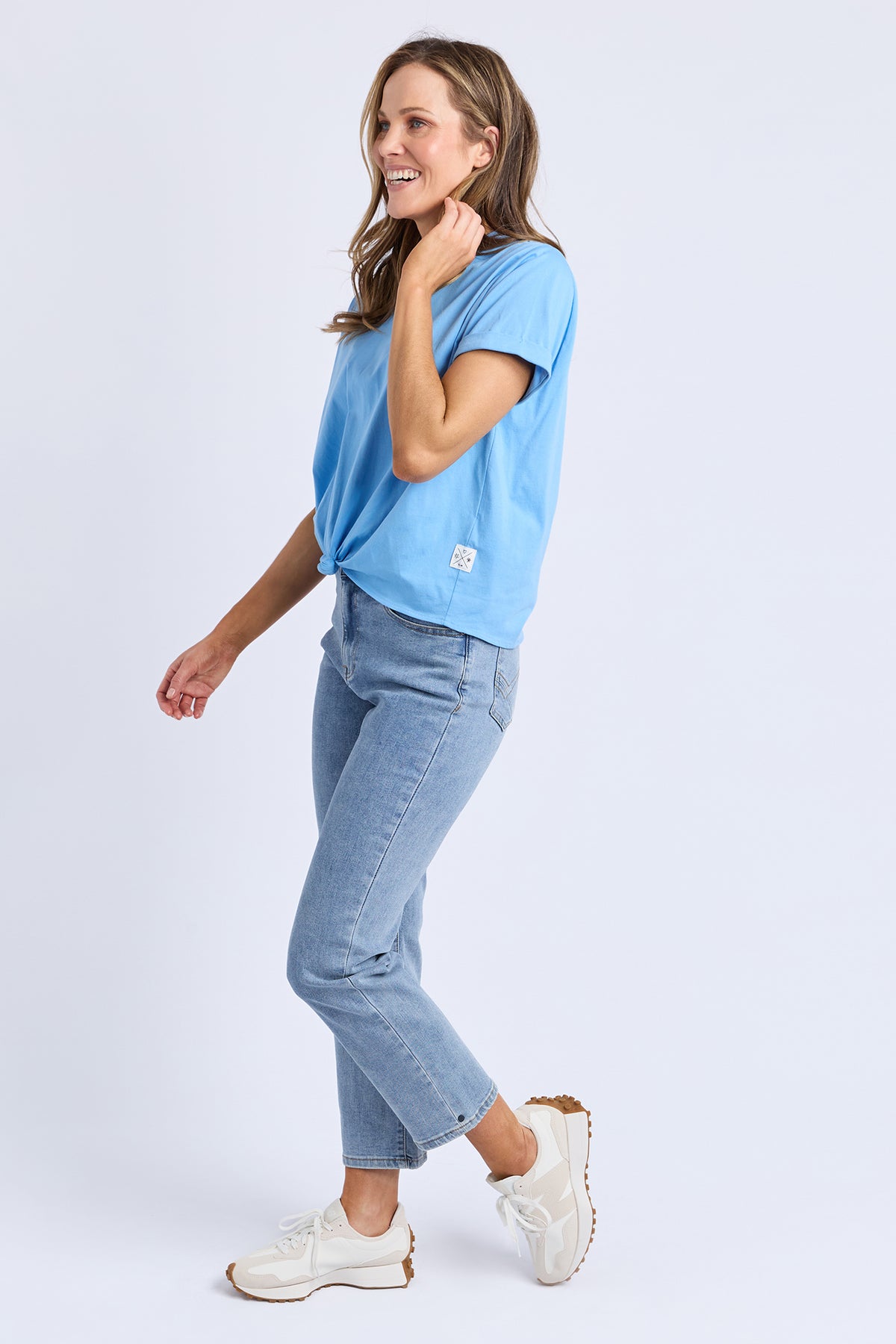 Knot Short Sleeve Tee Azure Blue