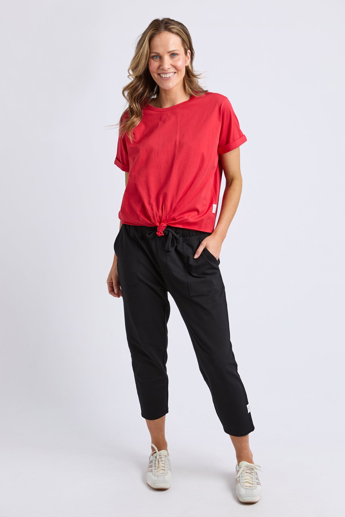 Knot Short Sleeve Tee Cranberry