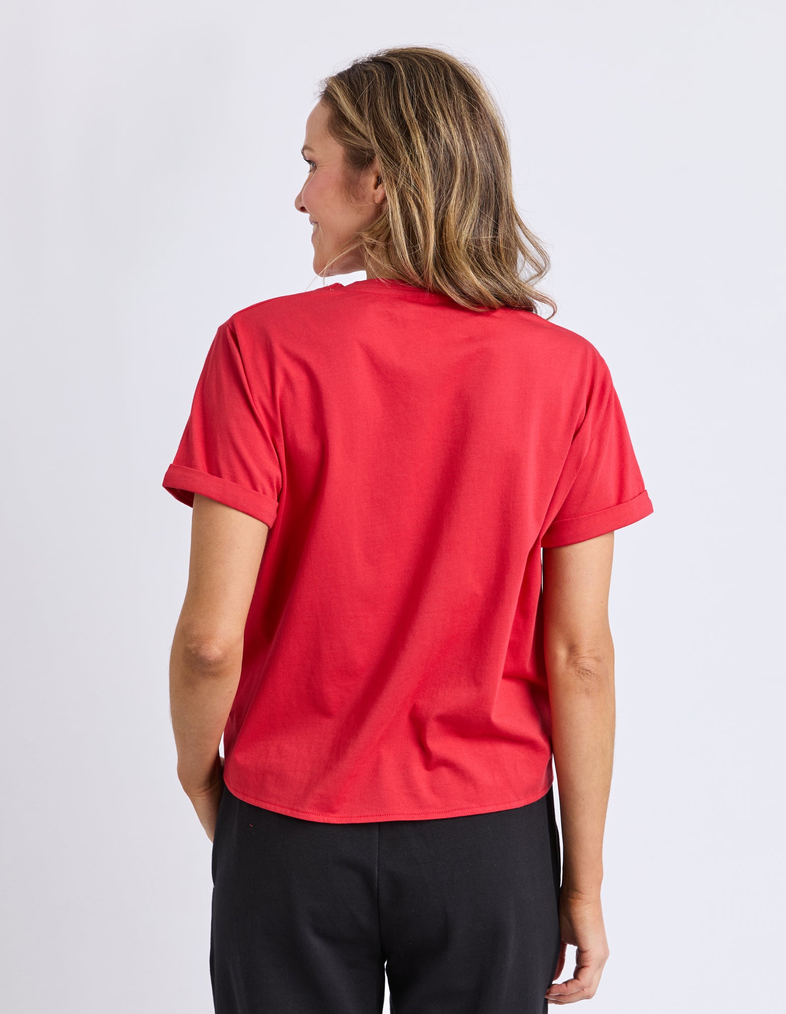Knot Short Sleeve Tee Cranberry