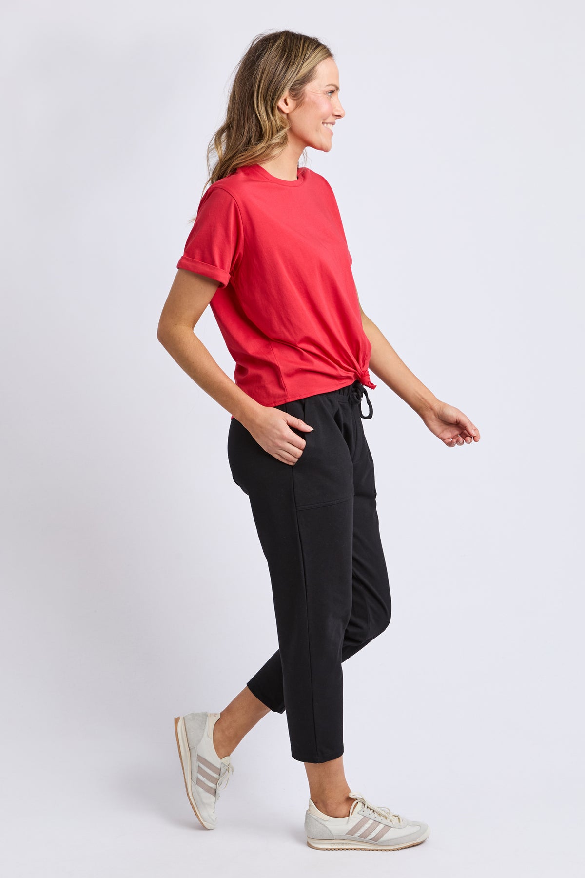 Knot Short Sleeve Tee Cranberry